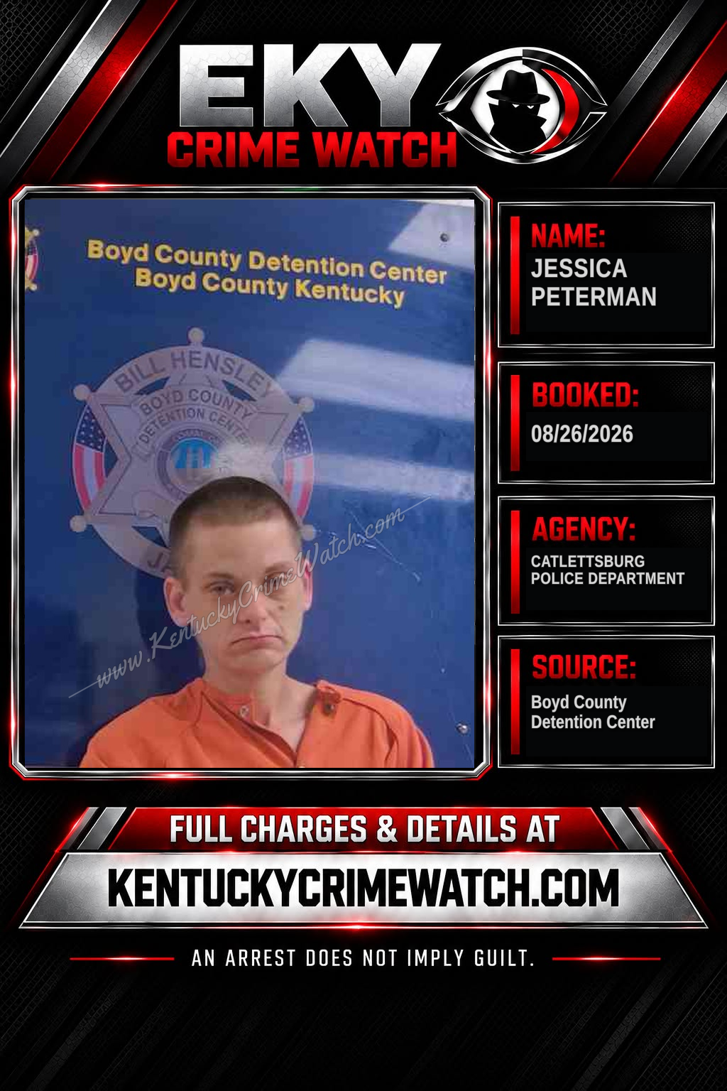 JESSICA PETERMAN booking image