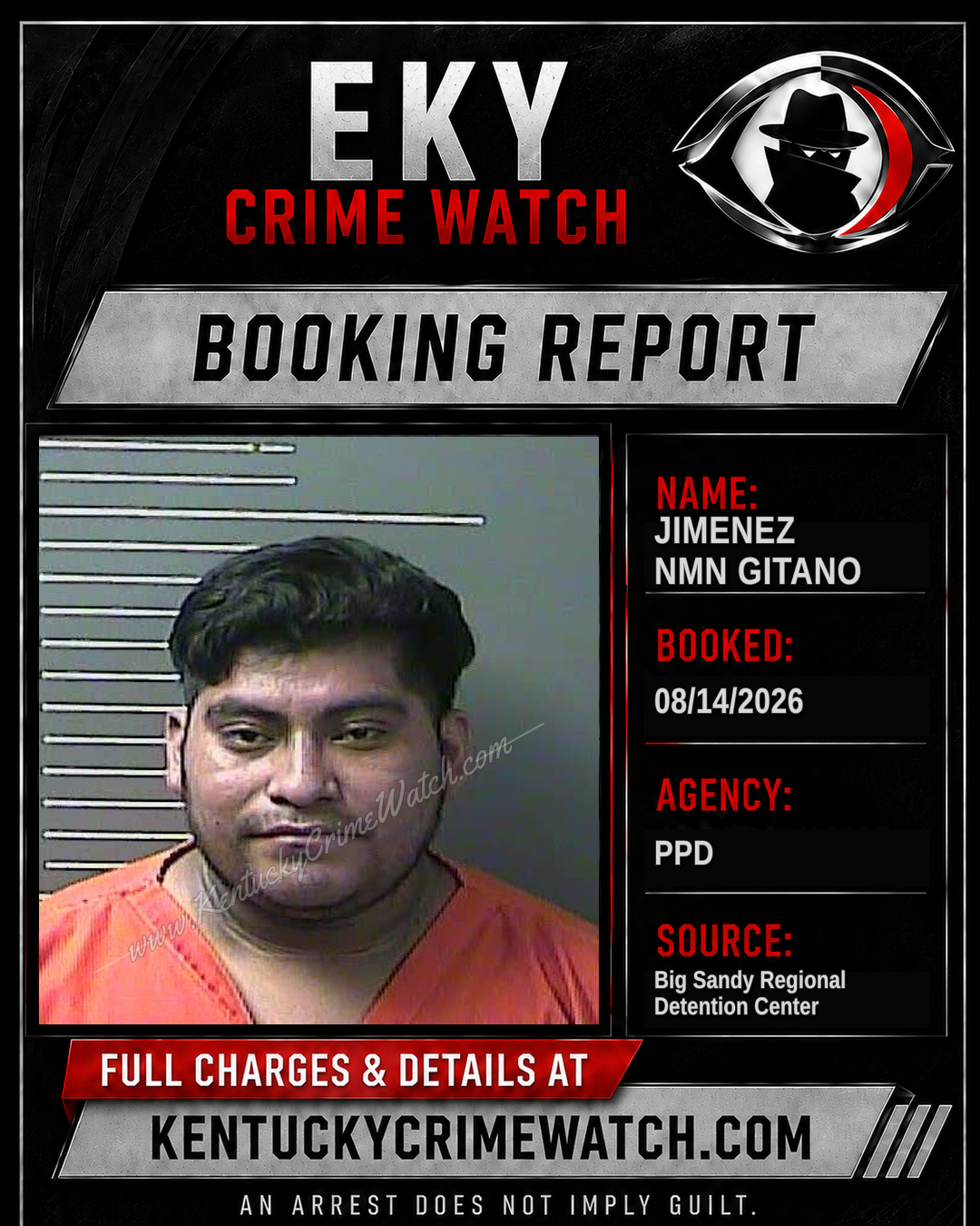 JIMENEZ NMN GITANO booking report card
