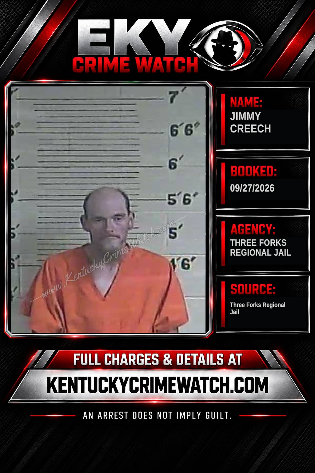 Jimmy Creech booking image