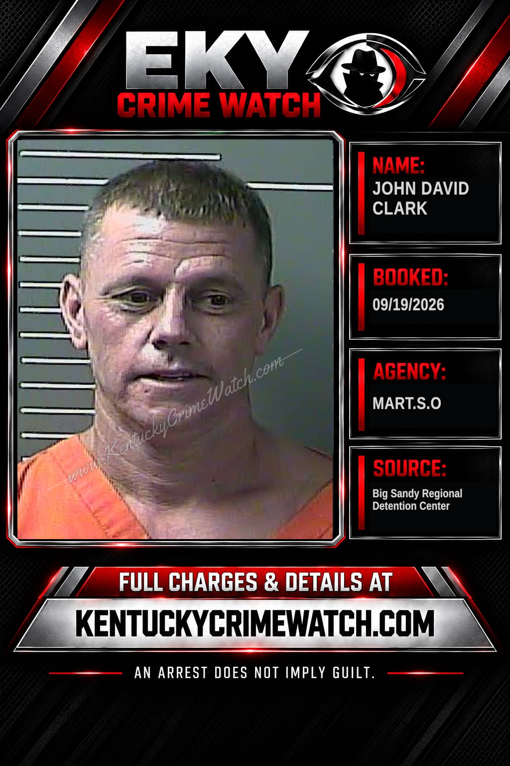 JOHN David CLARK booking image