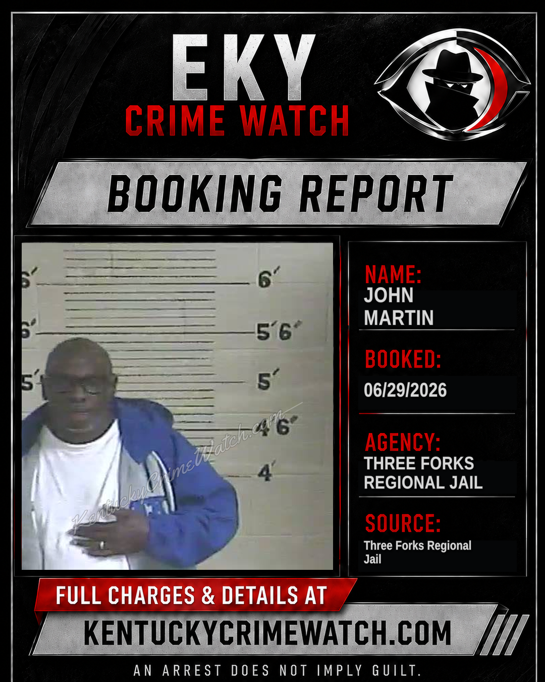 John Martin booking report card