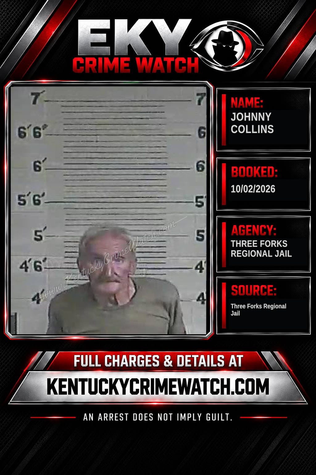 Johnny Collins booking image