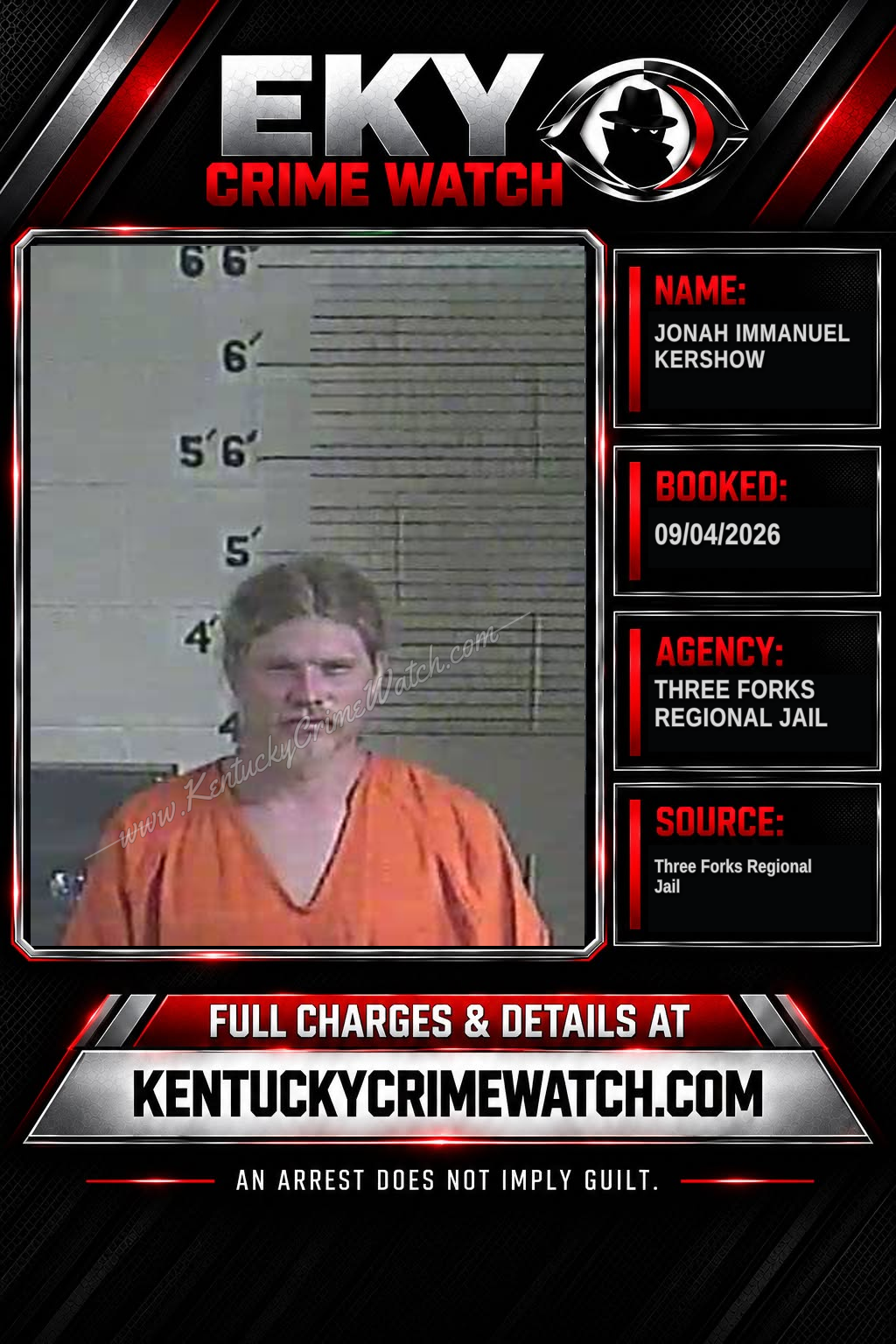 Jonah Immanuel Kershow booking image