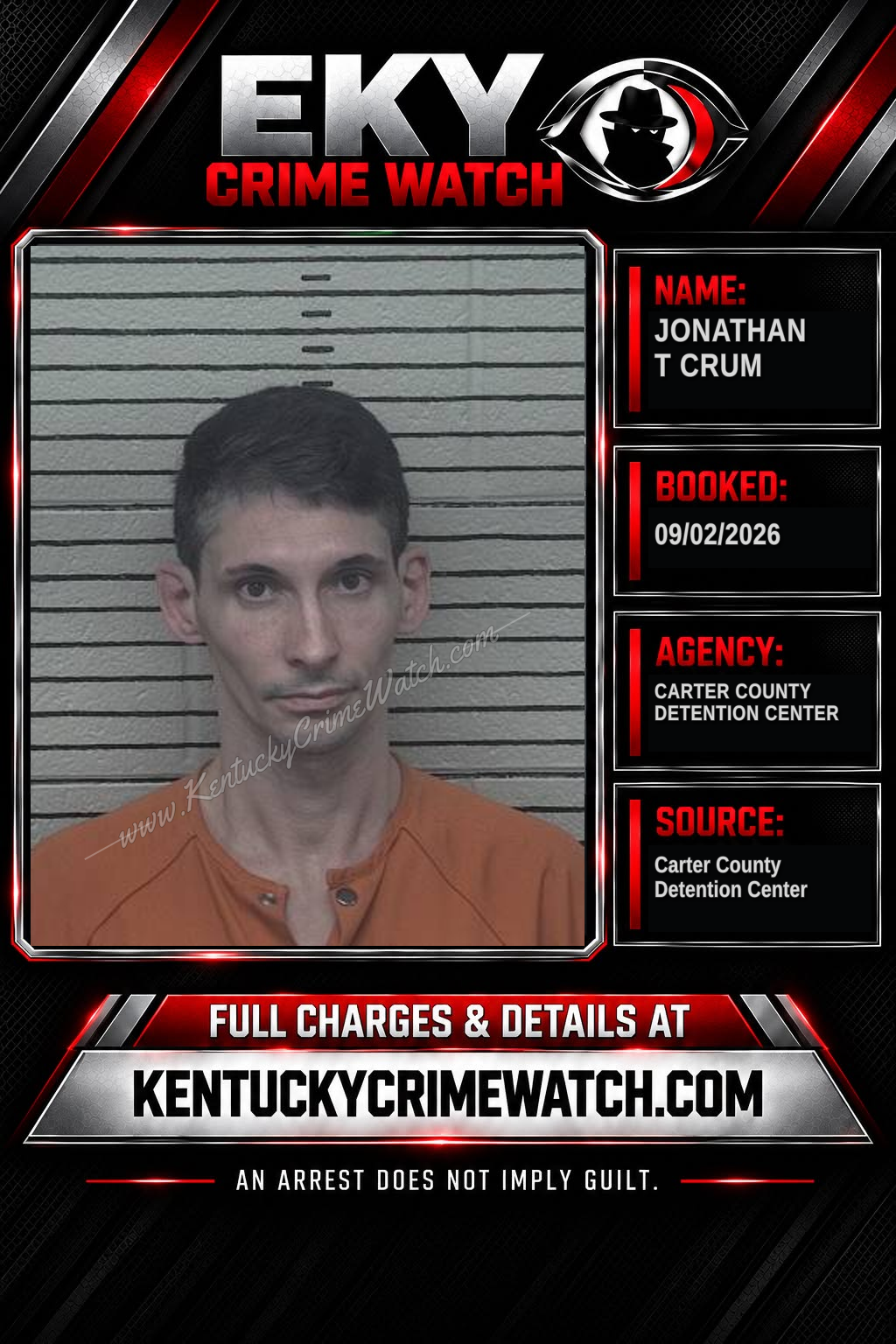 JONATHAN T CRUM booking image