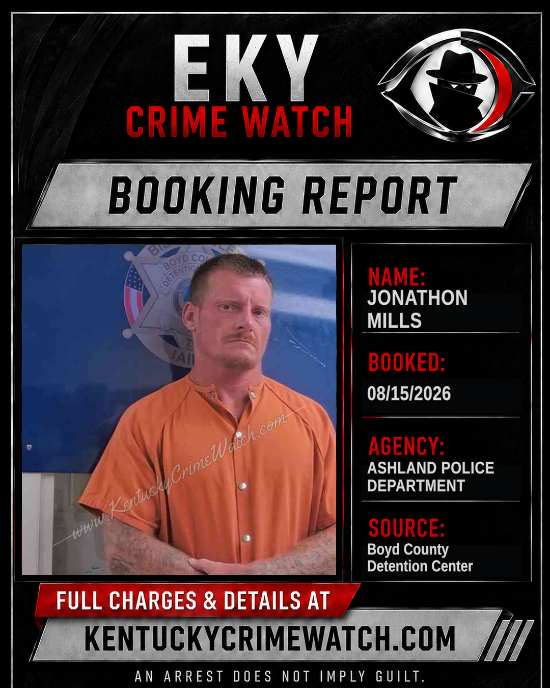 JONATHON MILLS booking image
