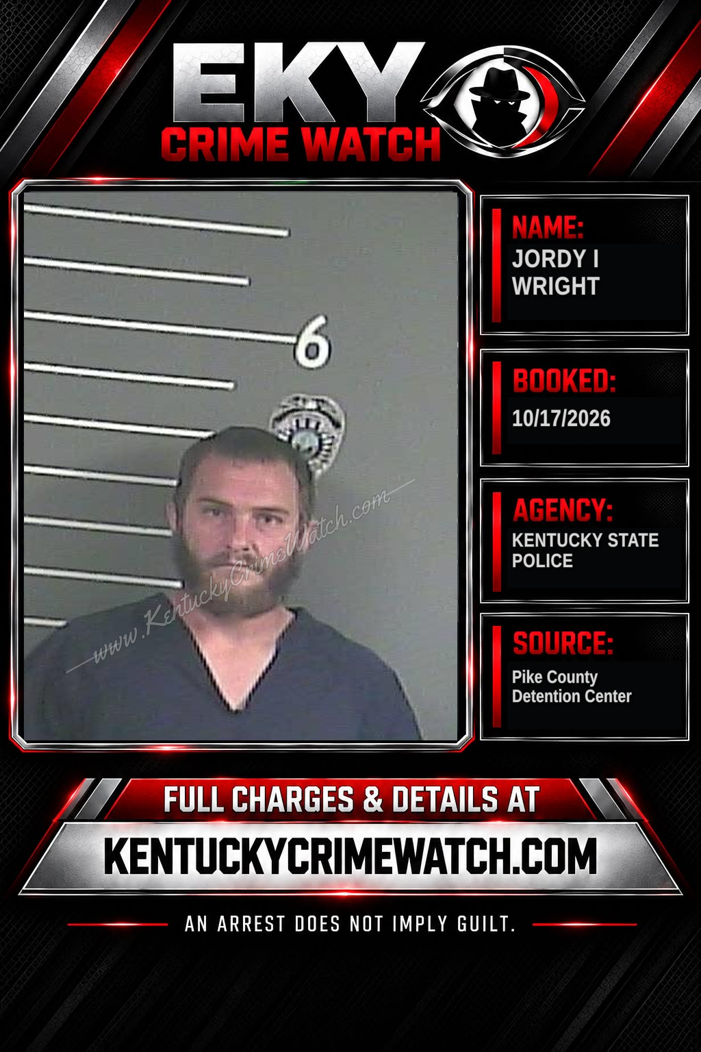 JORDY I WRIGHT booking report card