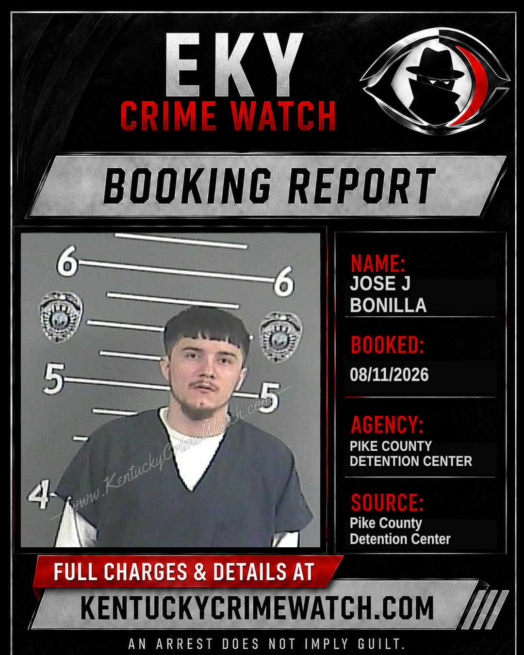 JOSE J BONILLA booking image
