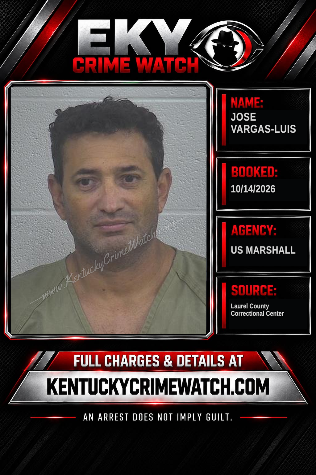JOSE VARGAS-LUIS booking report card