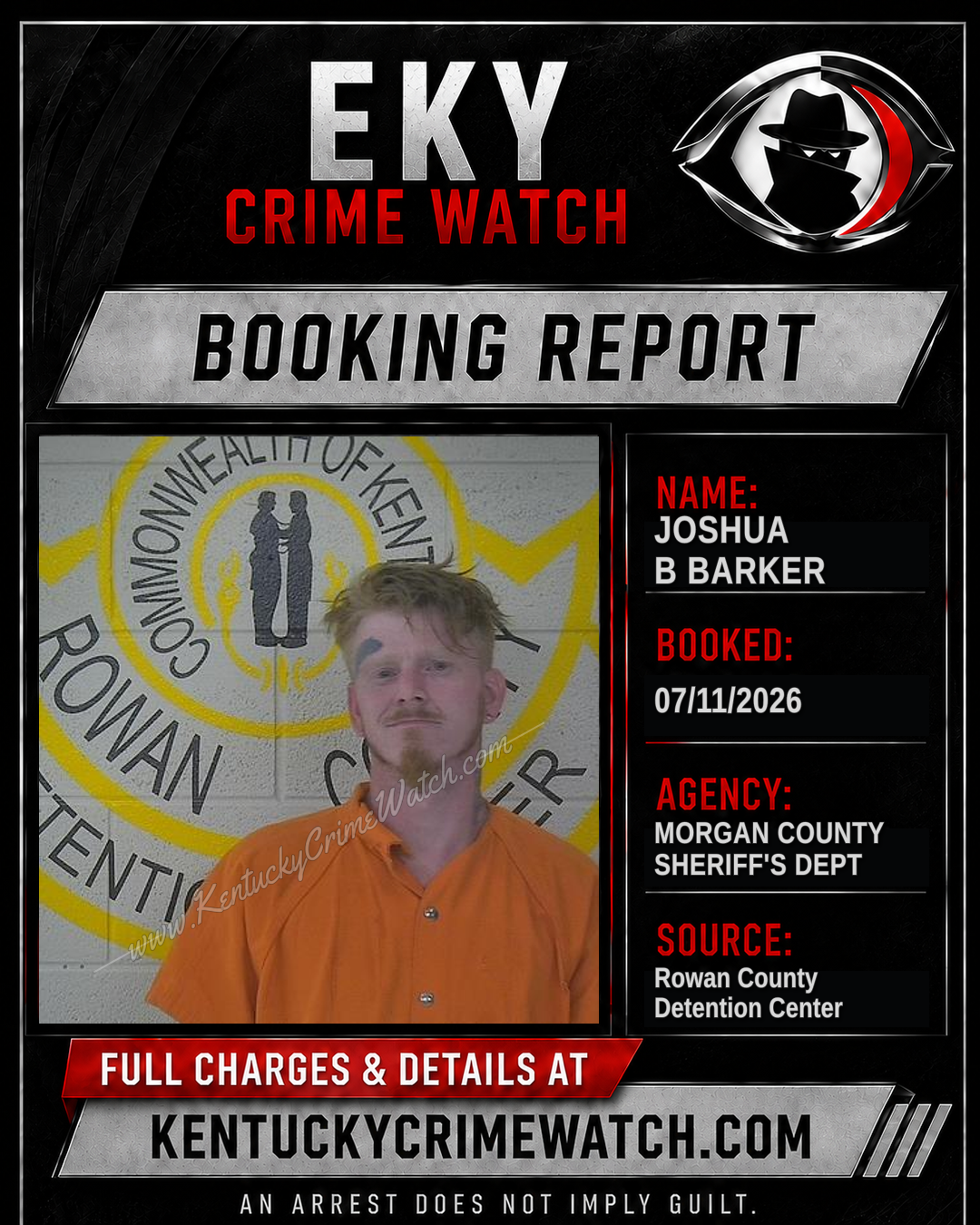 JOSHUA B BARKER booking image