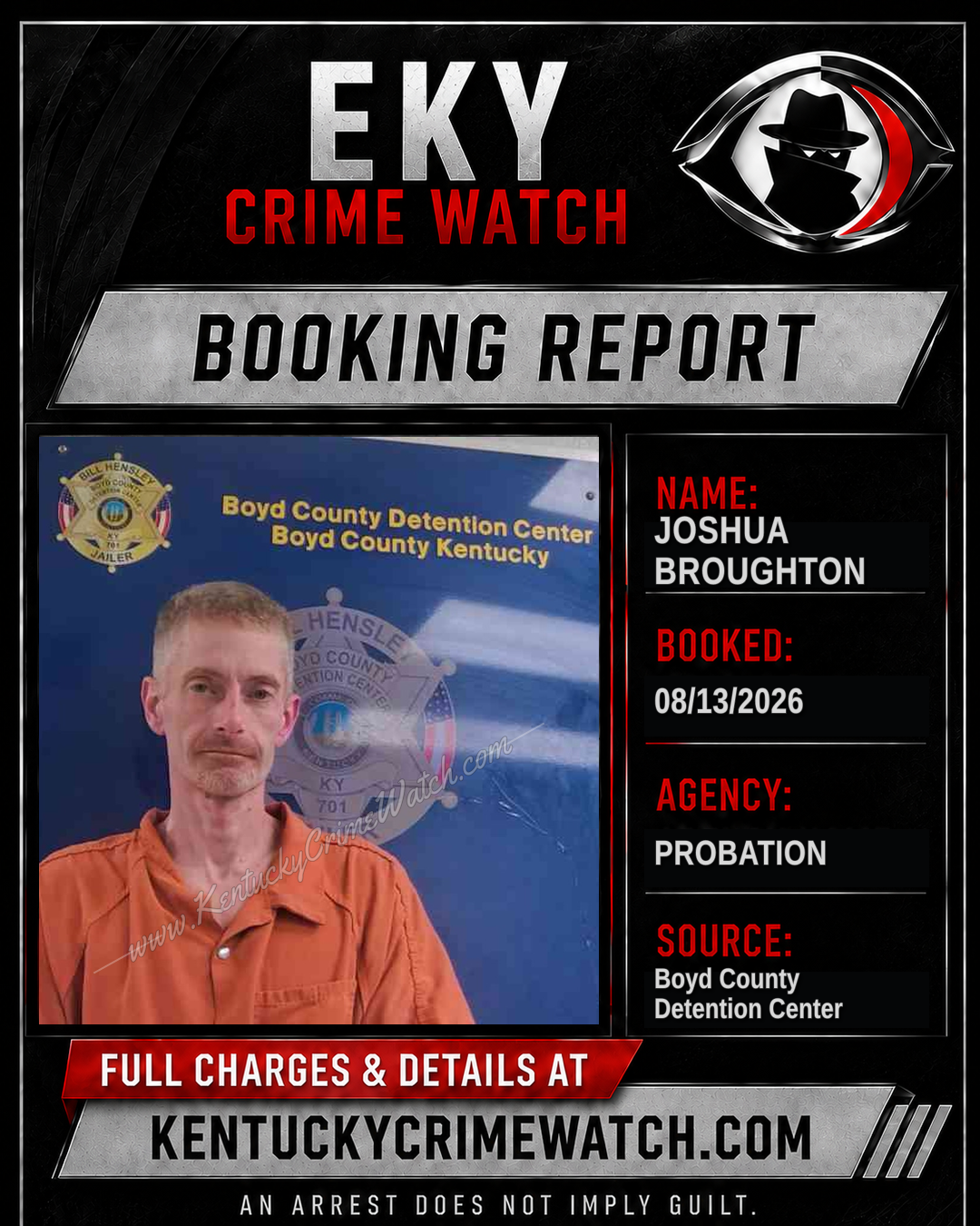 JOSHUA BROUGHTON booking image