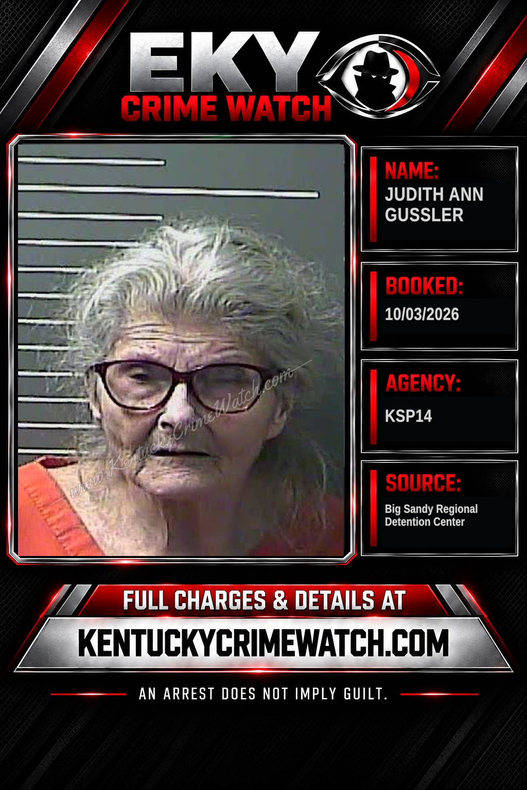 JUDITH ANN GUSSLER booking image