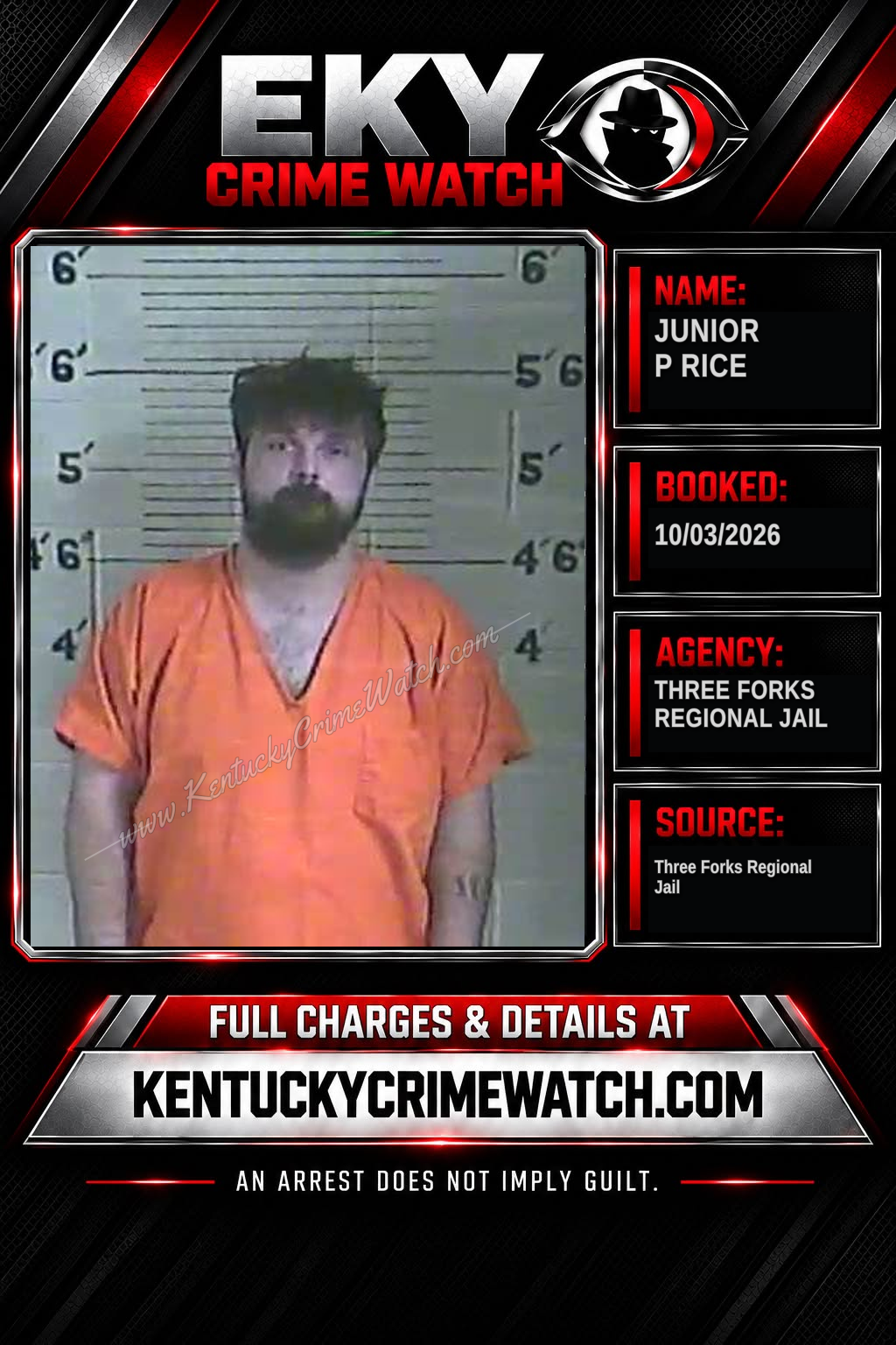 Junior P Rice booking image