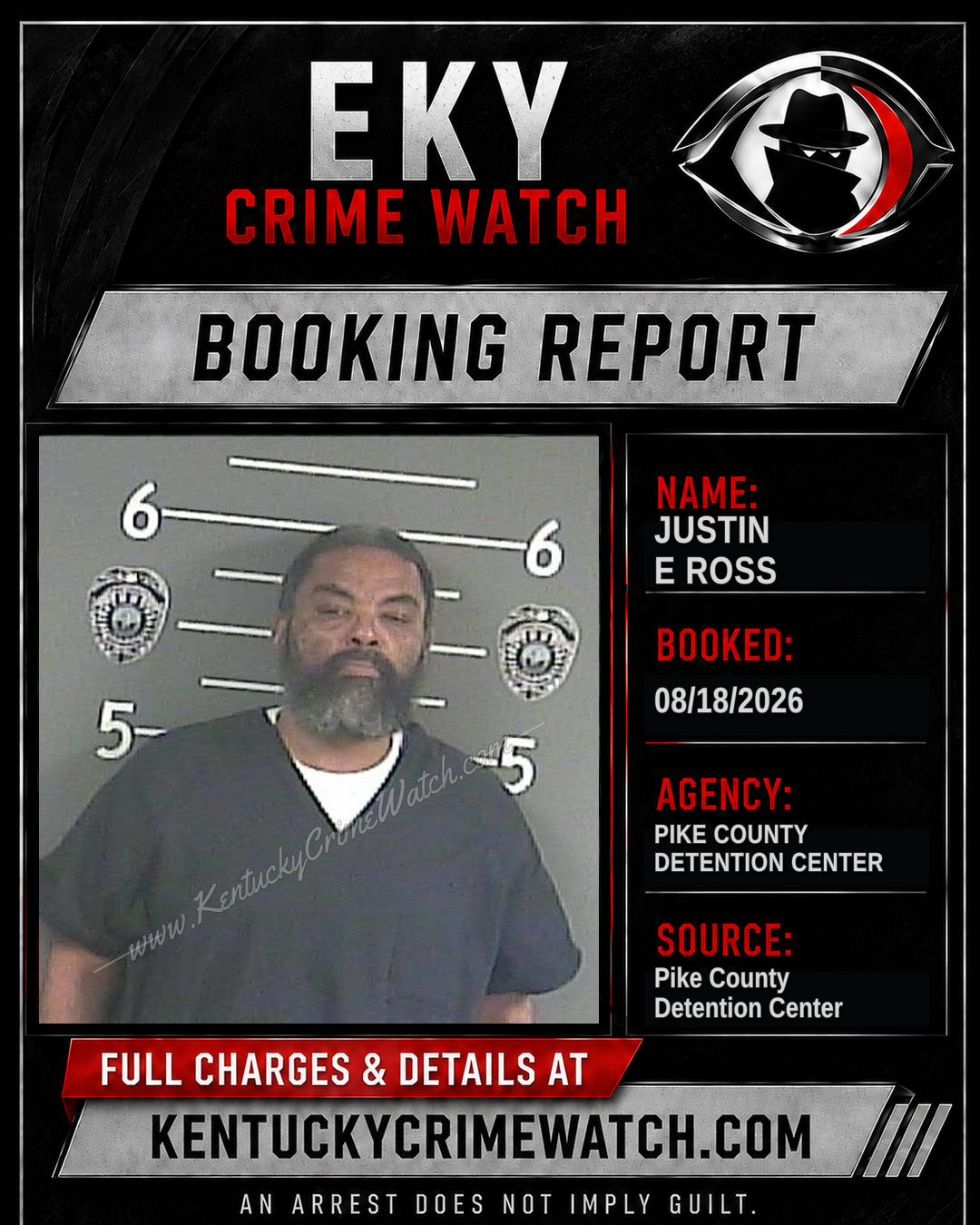 JUSTIN E ROSS booking image