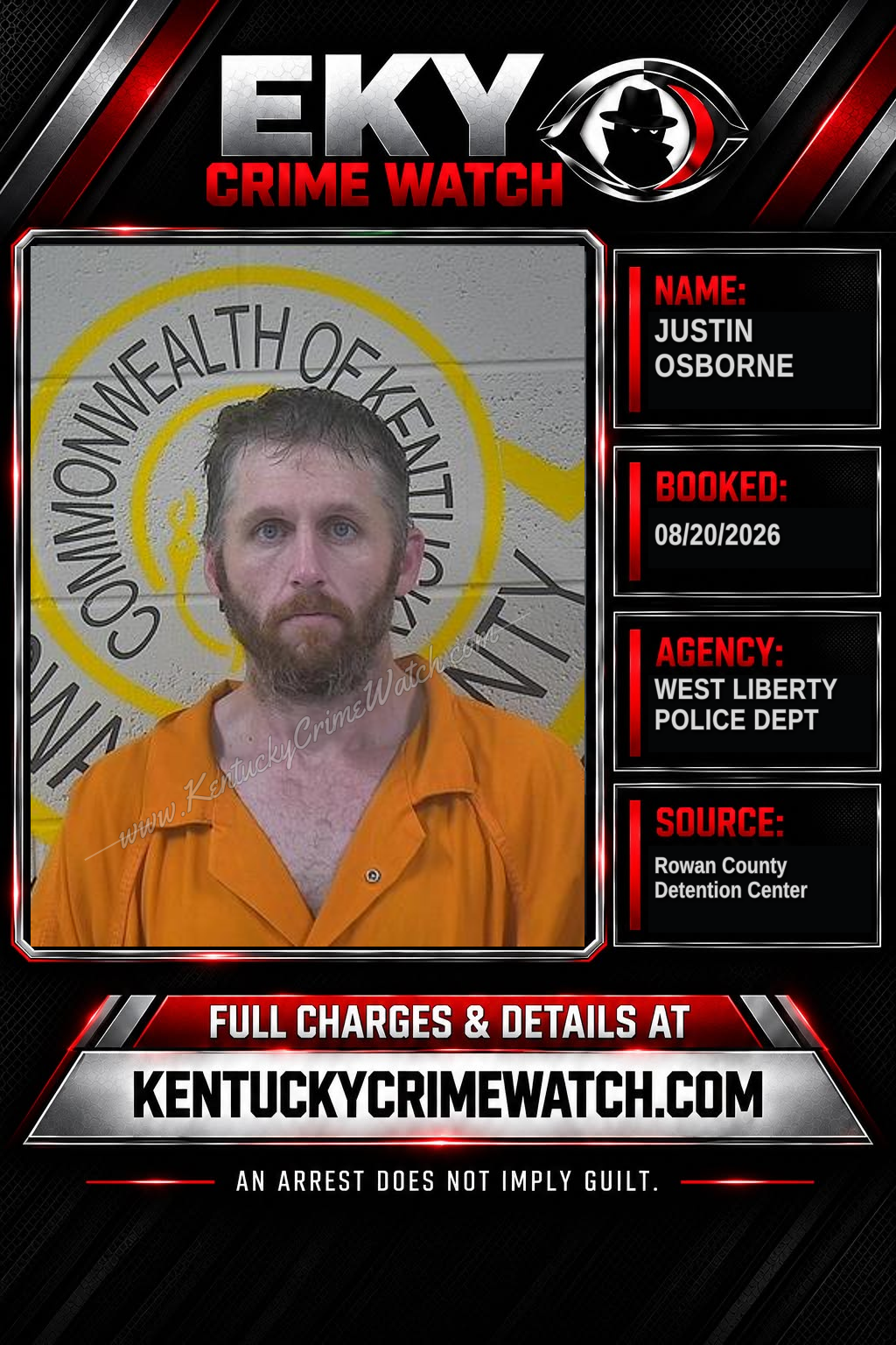 JUSTIN OSBORNE booking image