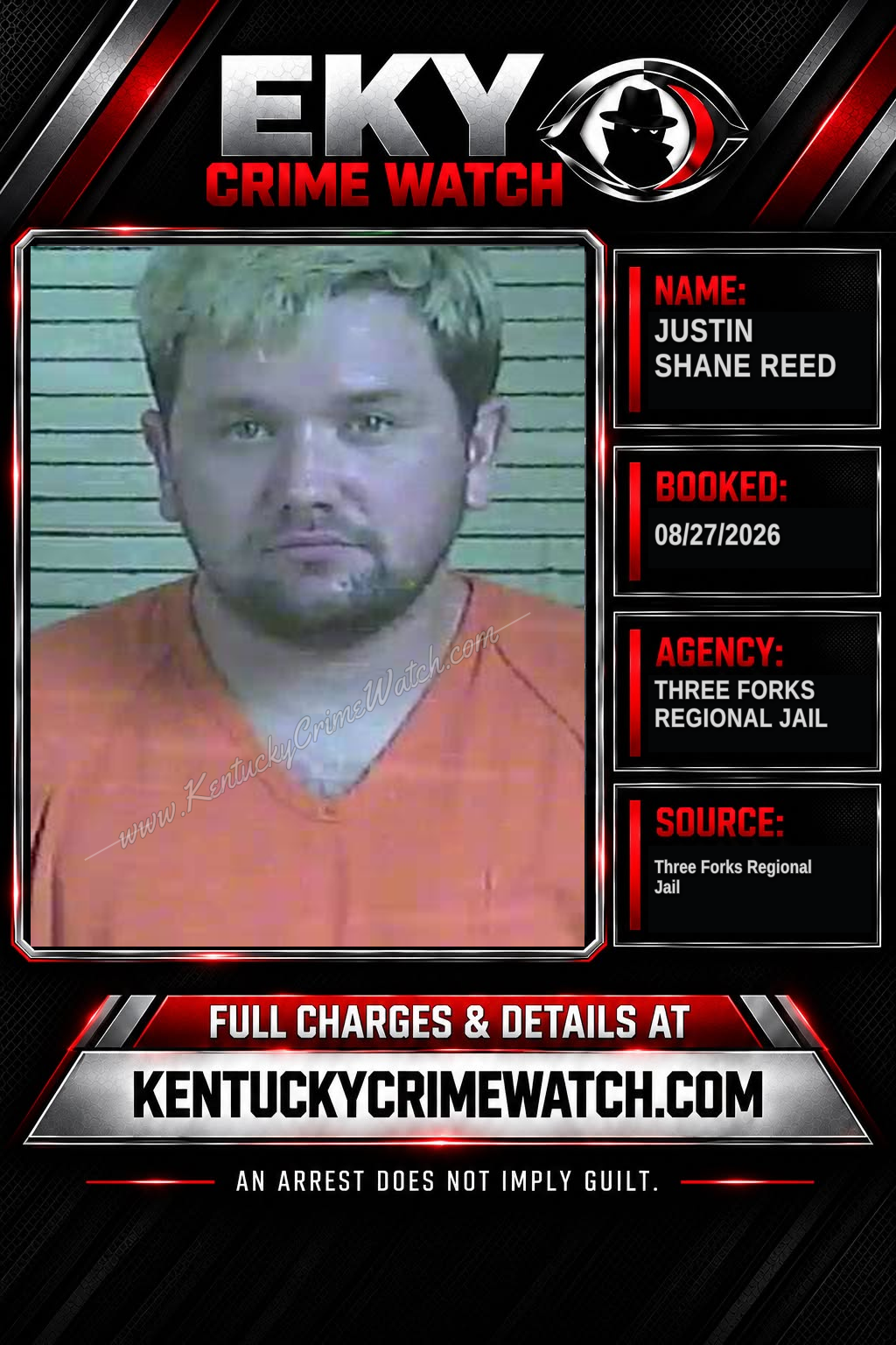 Justin Shane Reed booking image