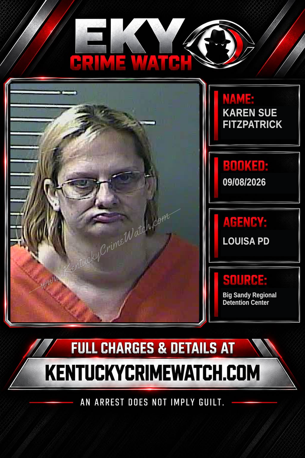 KAREN Sue FITZPATRICK booking image