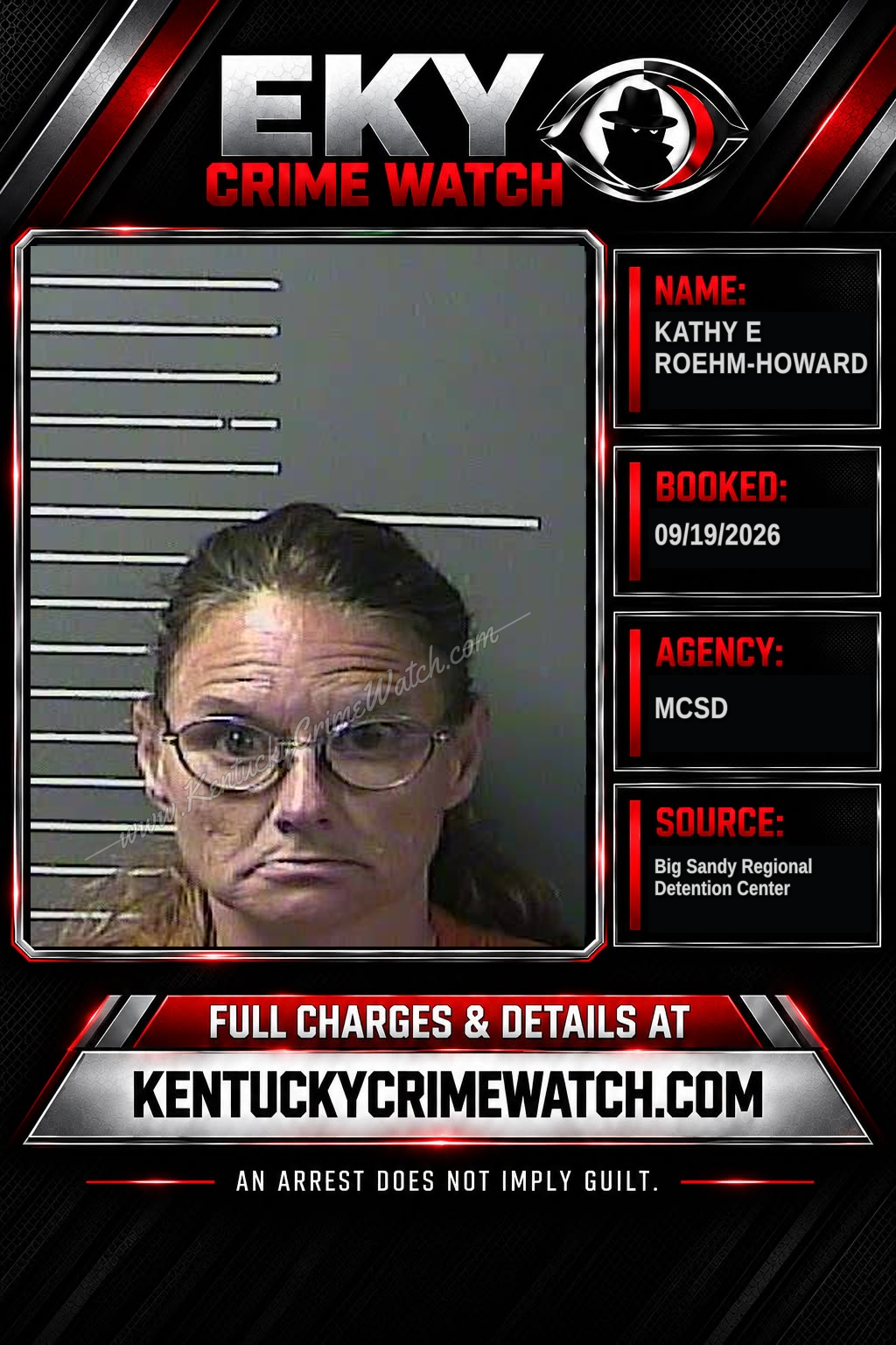 KATHY E ROEHM-HOWARD booking image