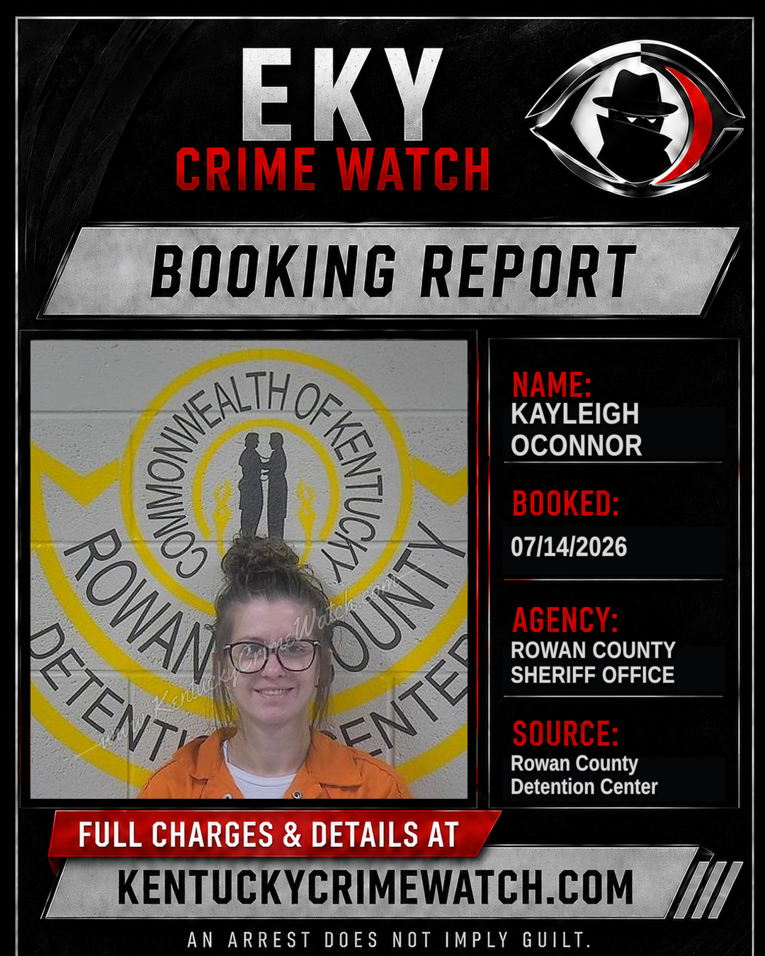 KAYLEIGH OCONNOR booking report card