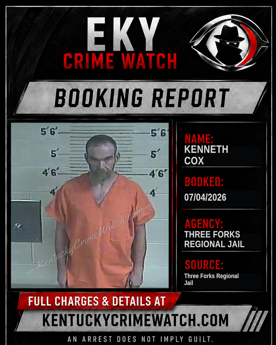 Kenneth Cox booking image