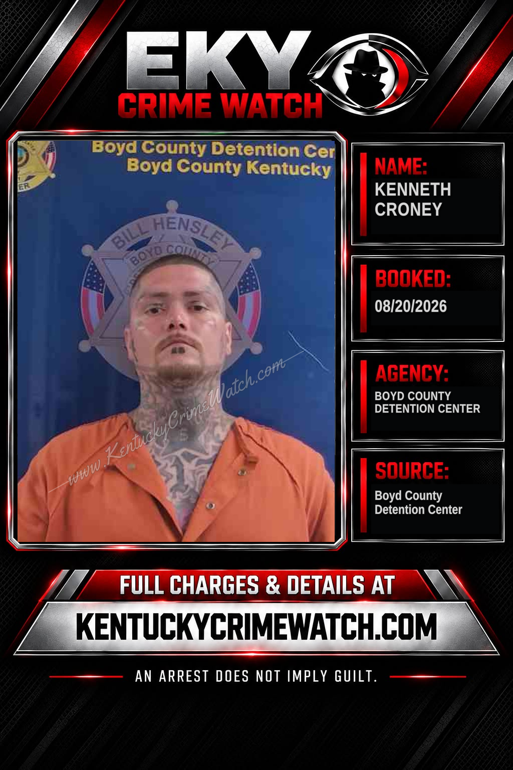 KENNETH CRONEY booking image