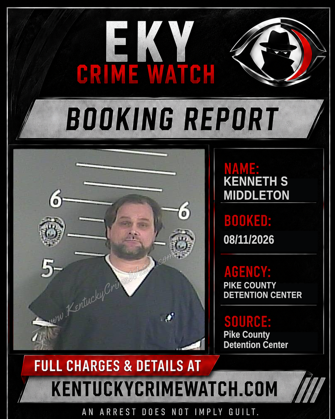 KENNETH S MIDDLETON booking image
