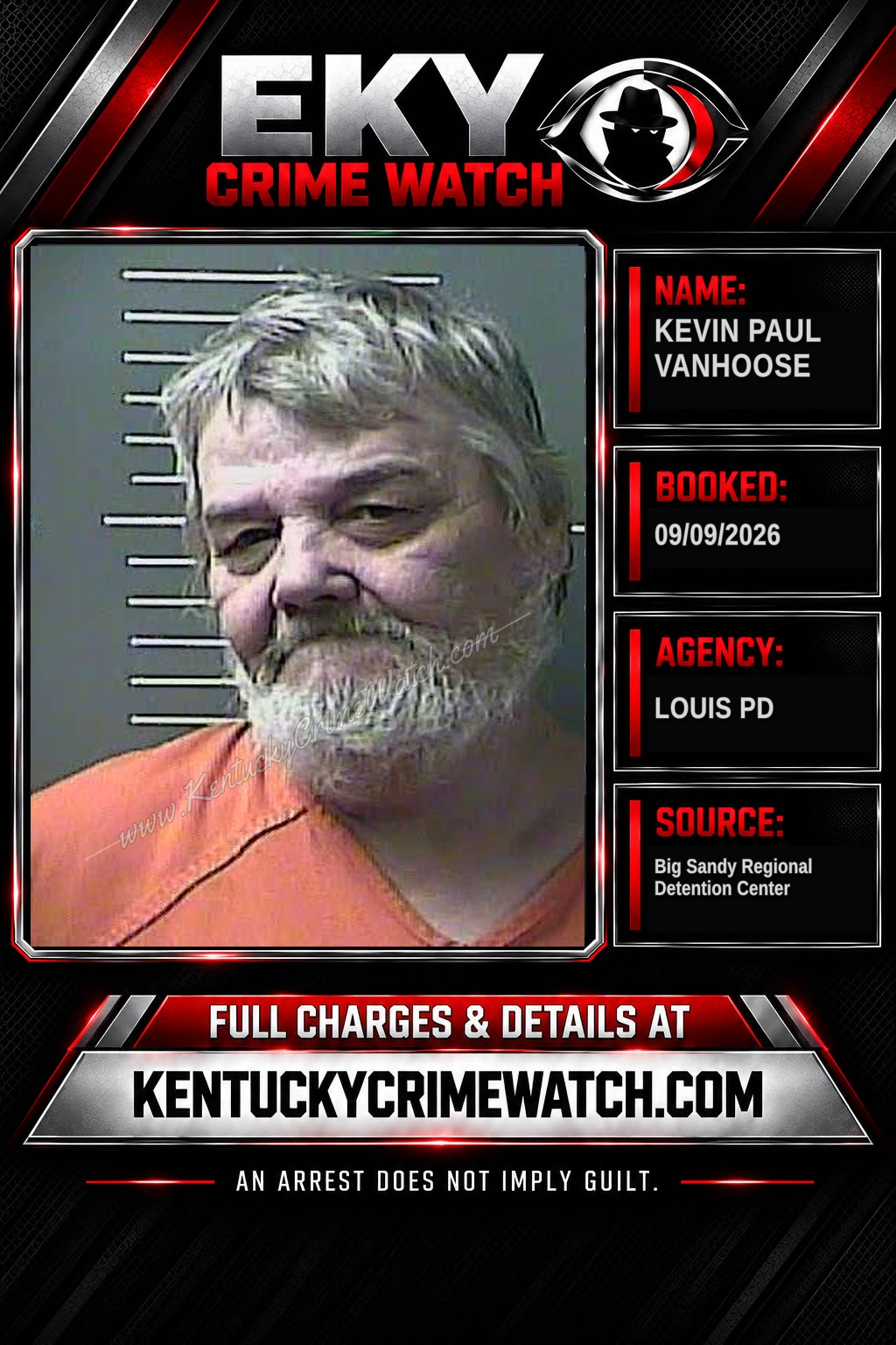 KEVIN PAUL VANHOOSE booking image