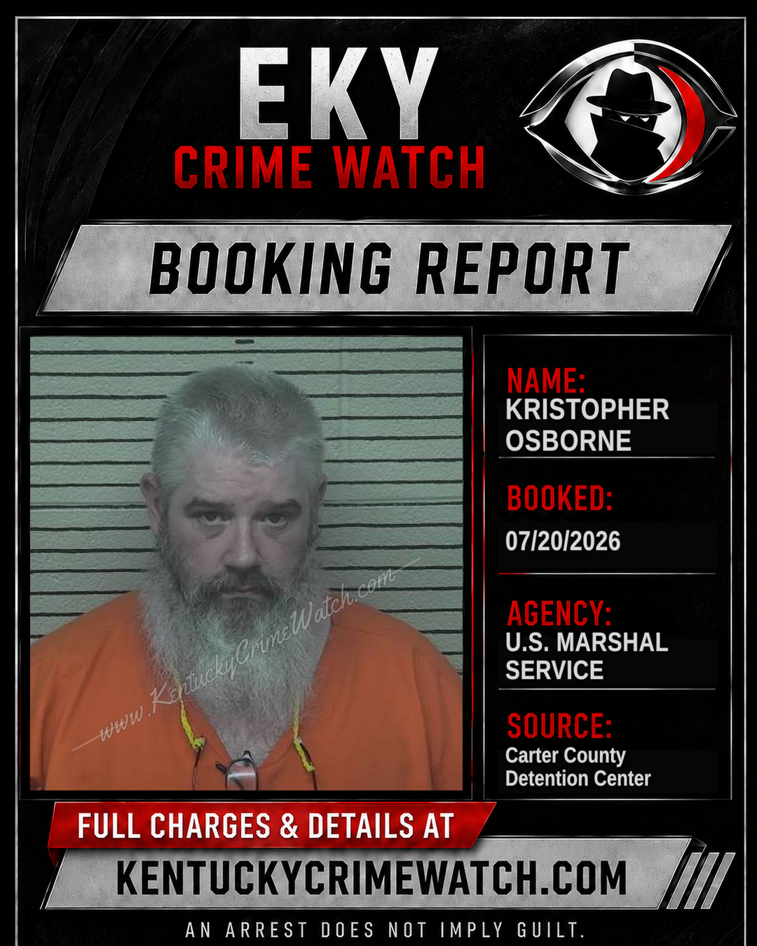 KRISTOPHER OSBORNE booking report card