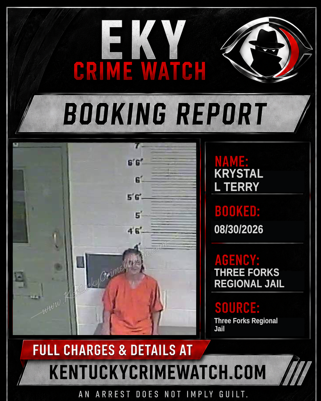Krystal L Terry booking report card