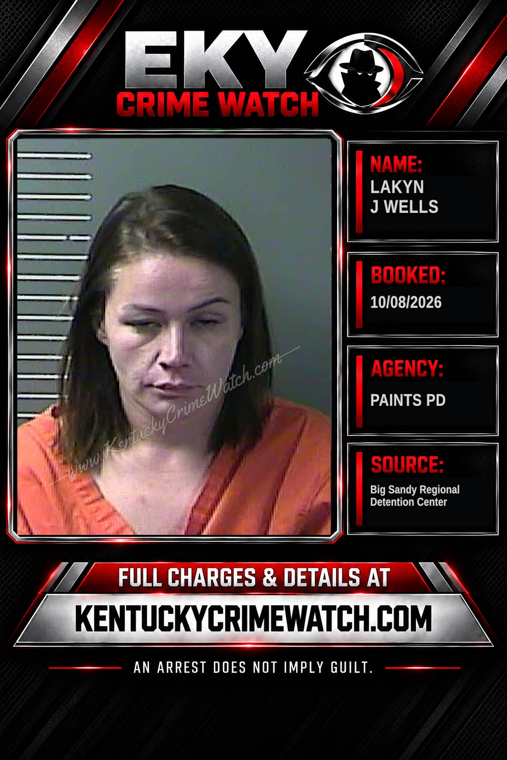 LAKYN J WELLS booking report card