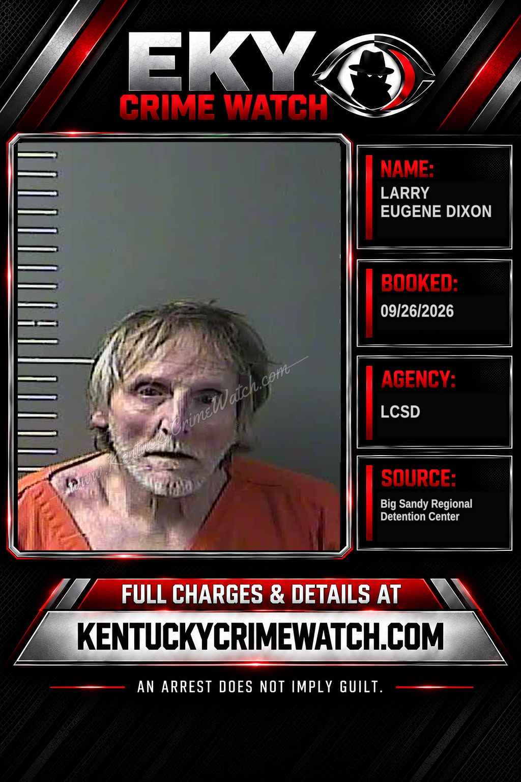 LARRY EUGENE DIXON booking image