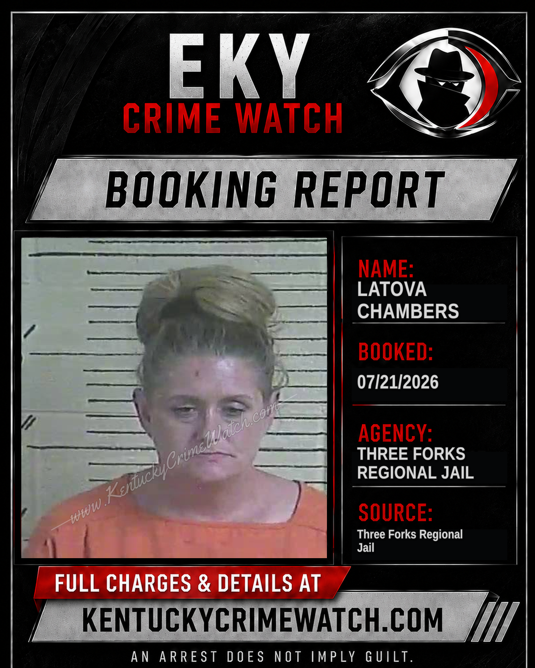 Latova Chambers booking report card