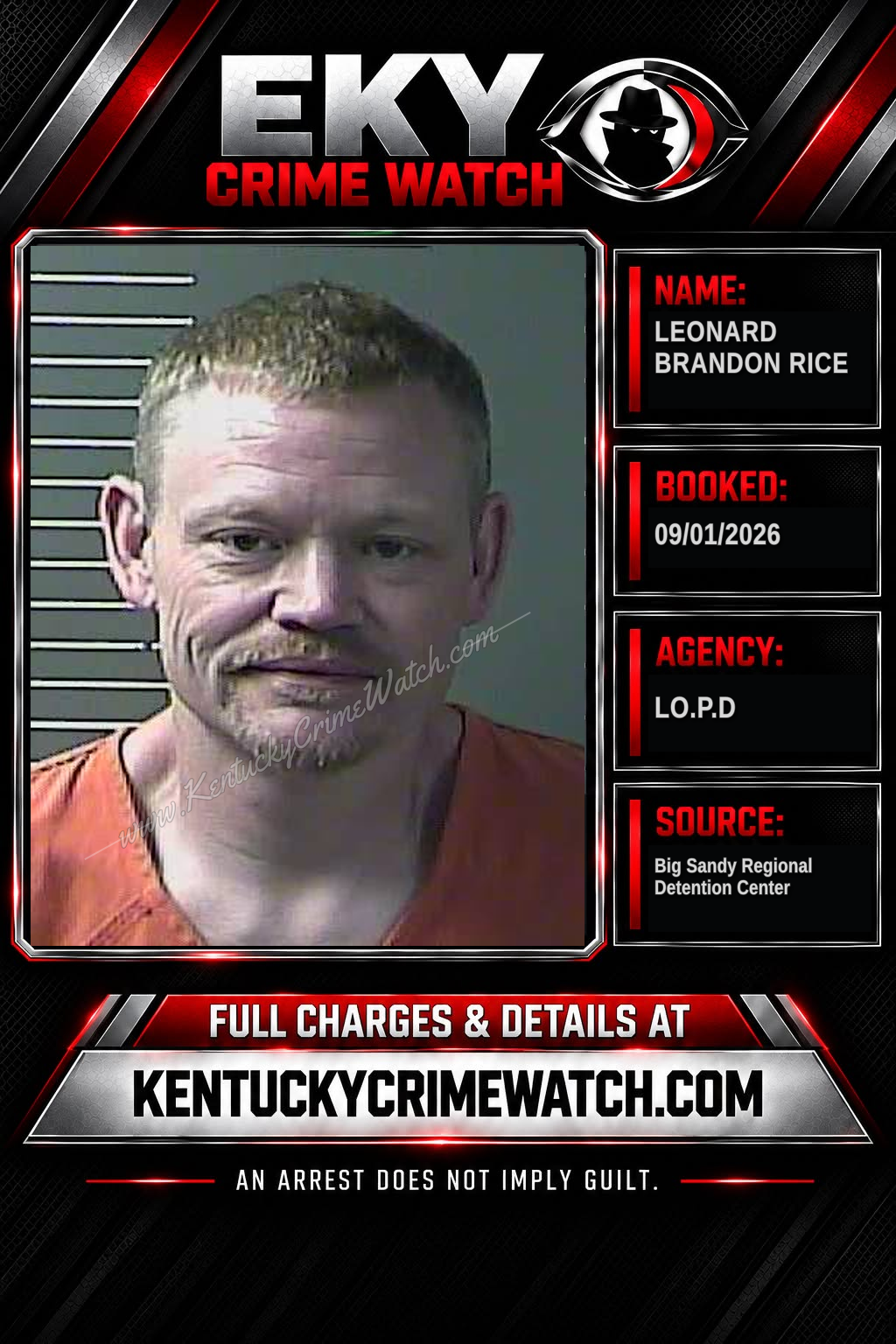 LEONARD BRANDON RICE booking image