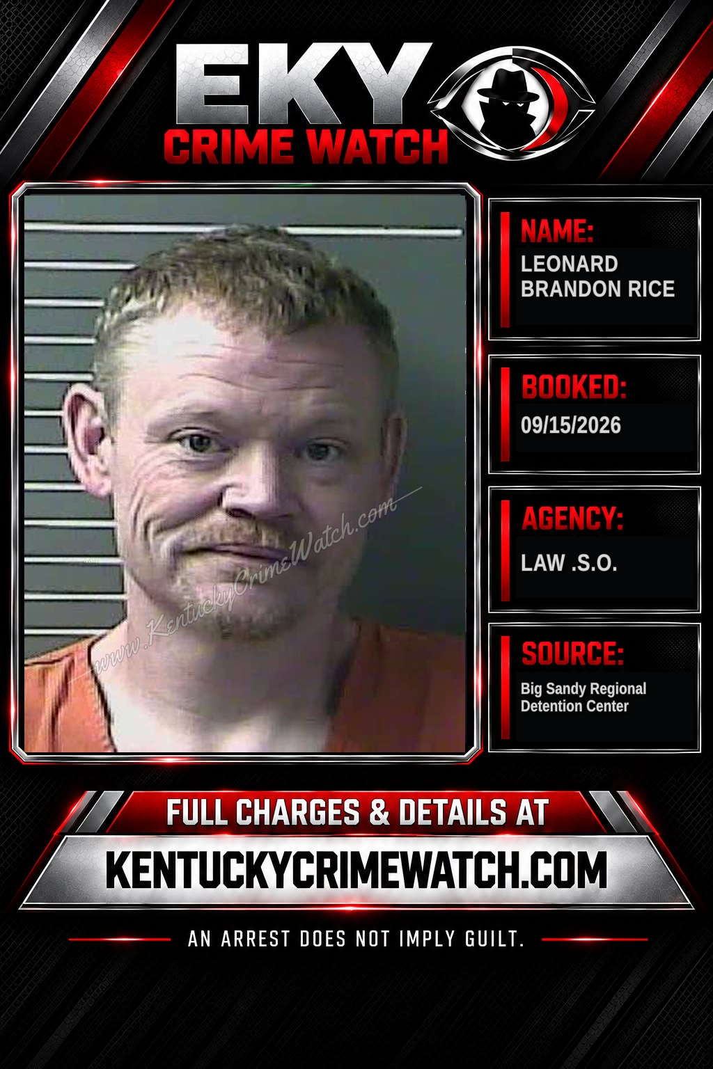 LEONARD BRANDON RICE booking image
