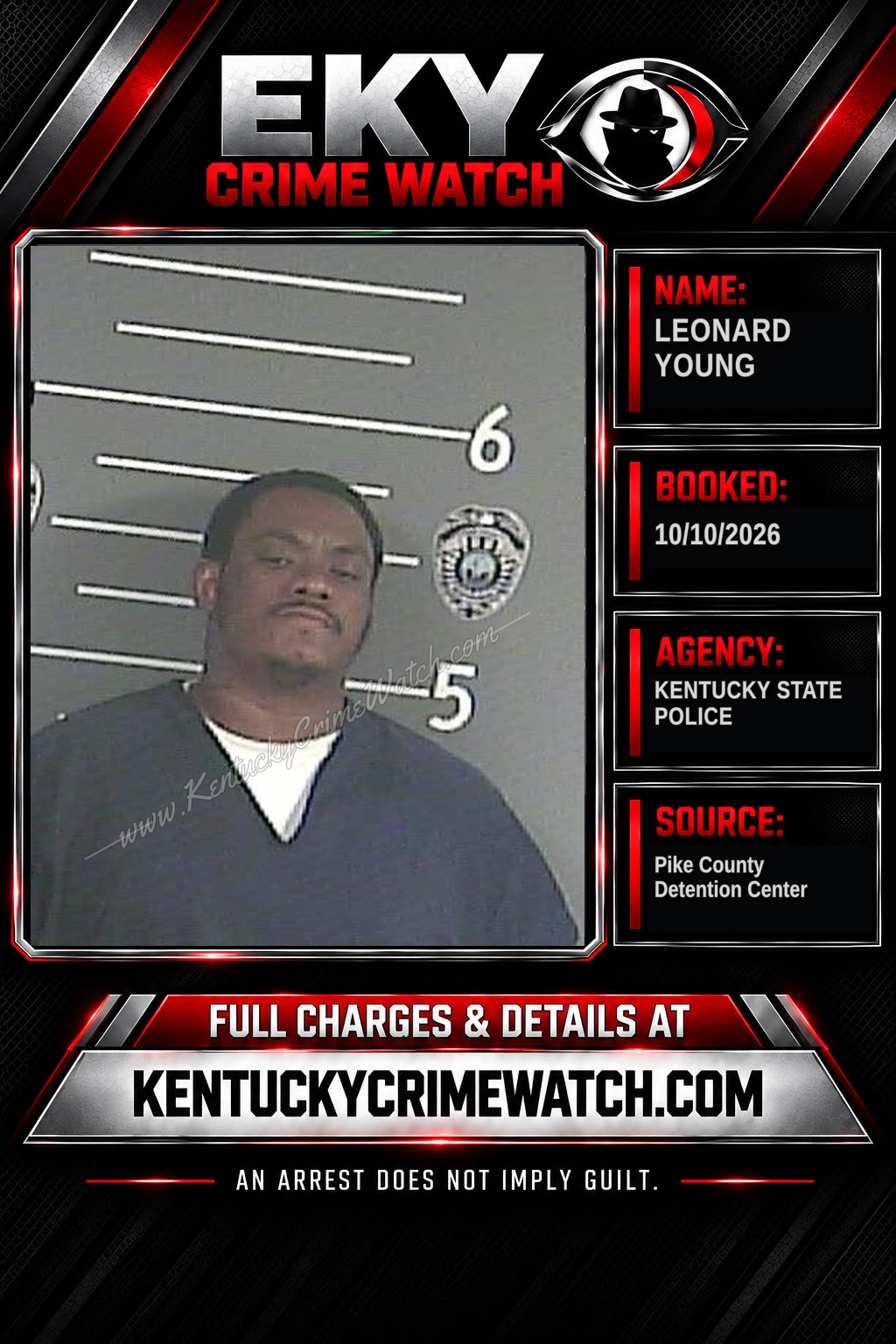 LEONARD YOUNG booking report card