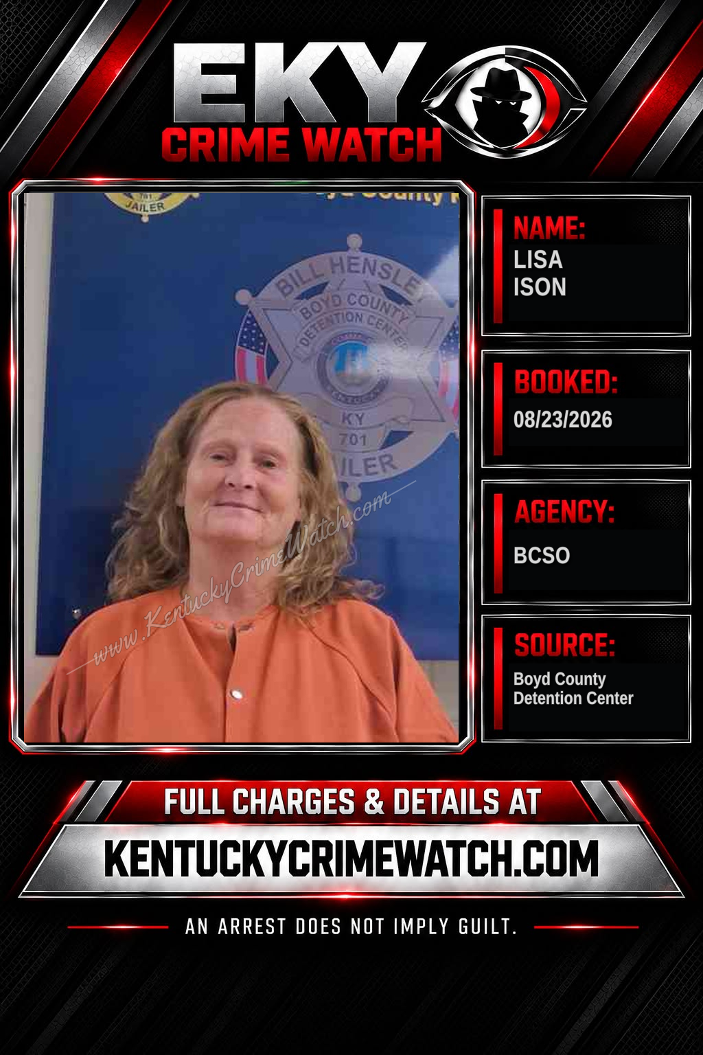 LISA ISON booking image