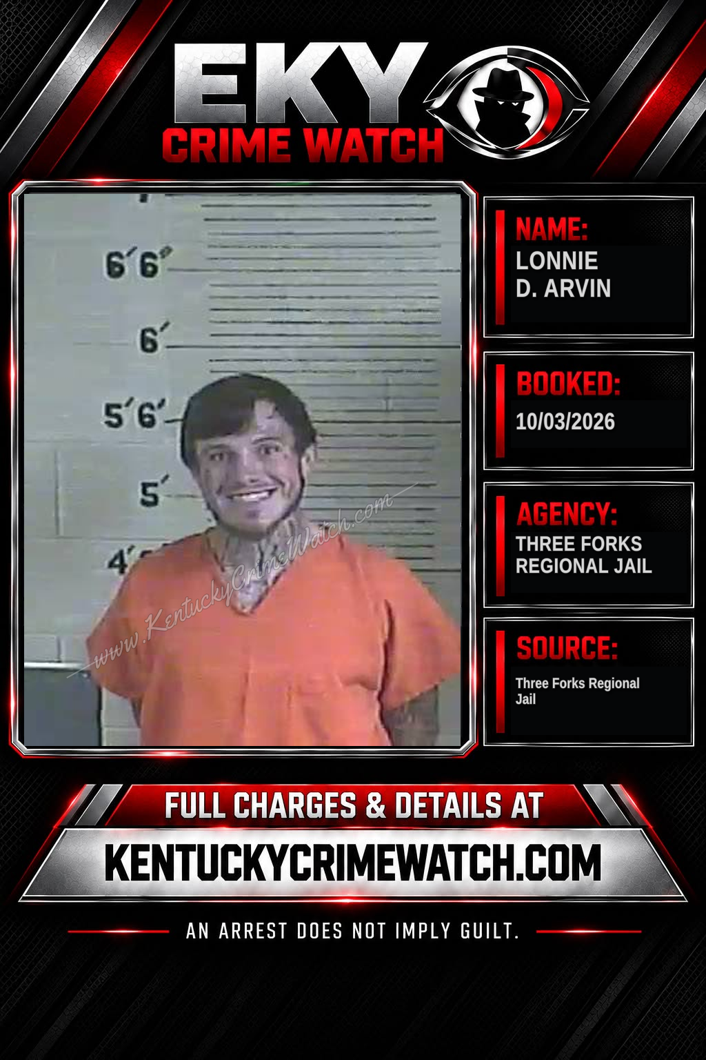 Lonnie D. Arvin booking image