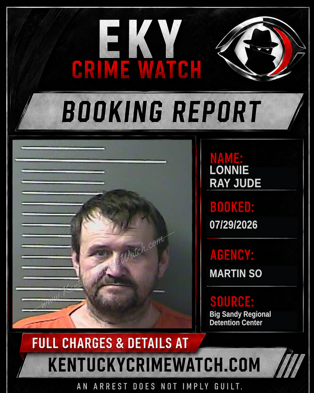 LONNIE RAY JUDE booking image