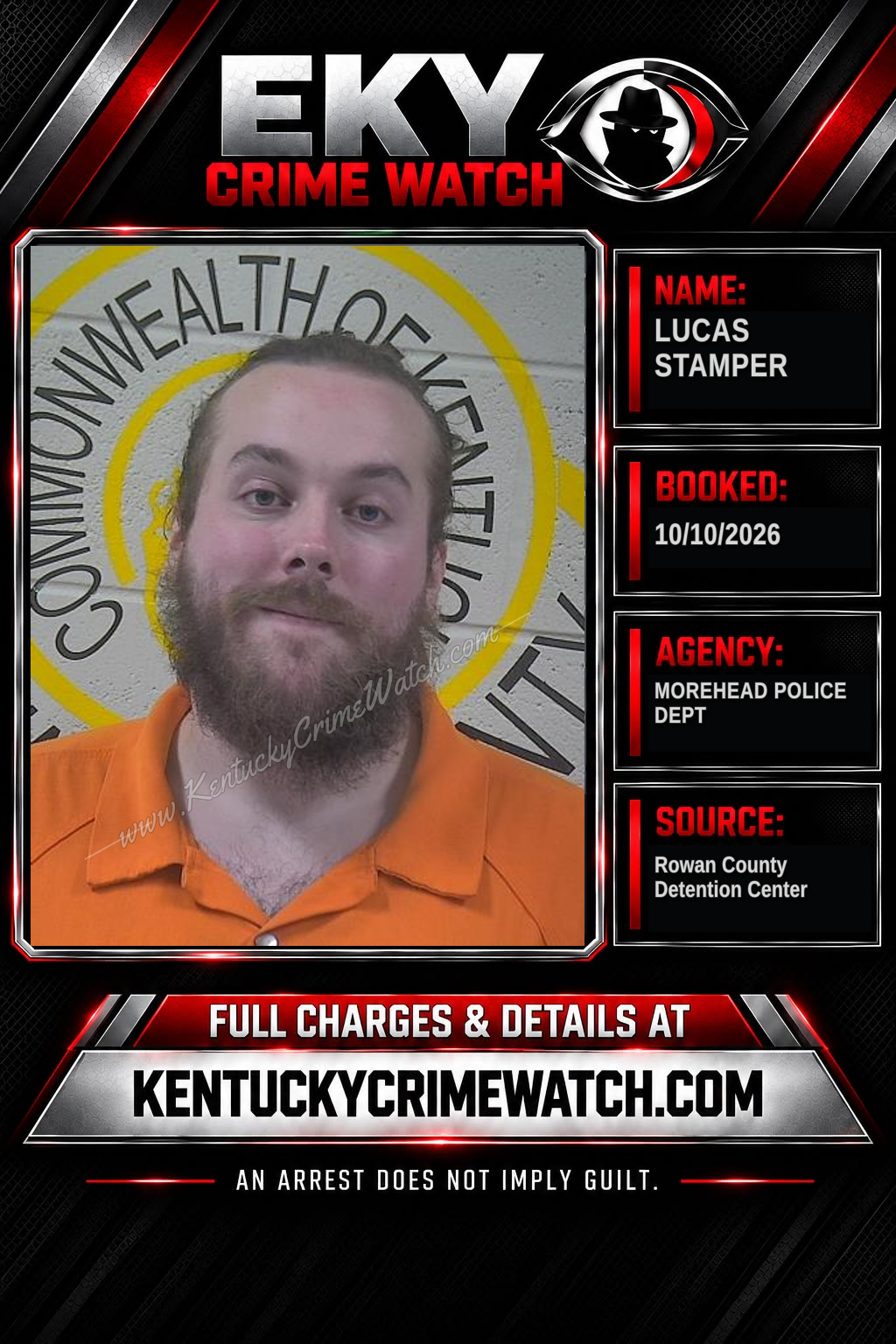 LUCAS STAMPER booking report card