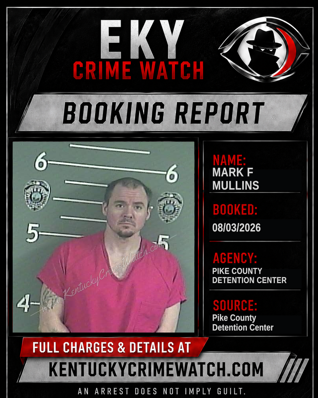 MARK F MULLINS booking image