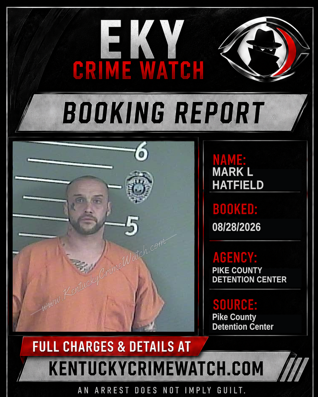 MARK L HATFIELD booking report card