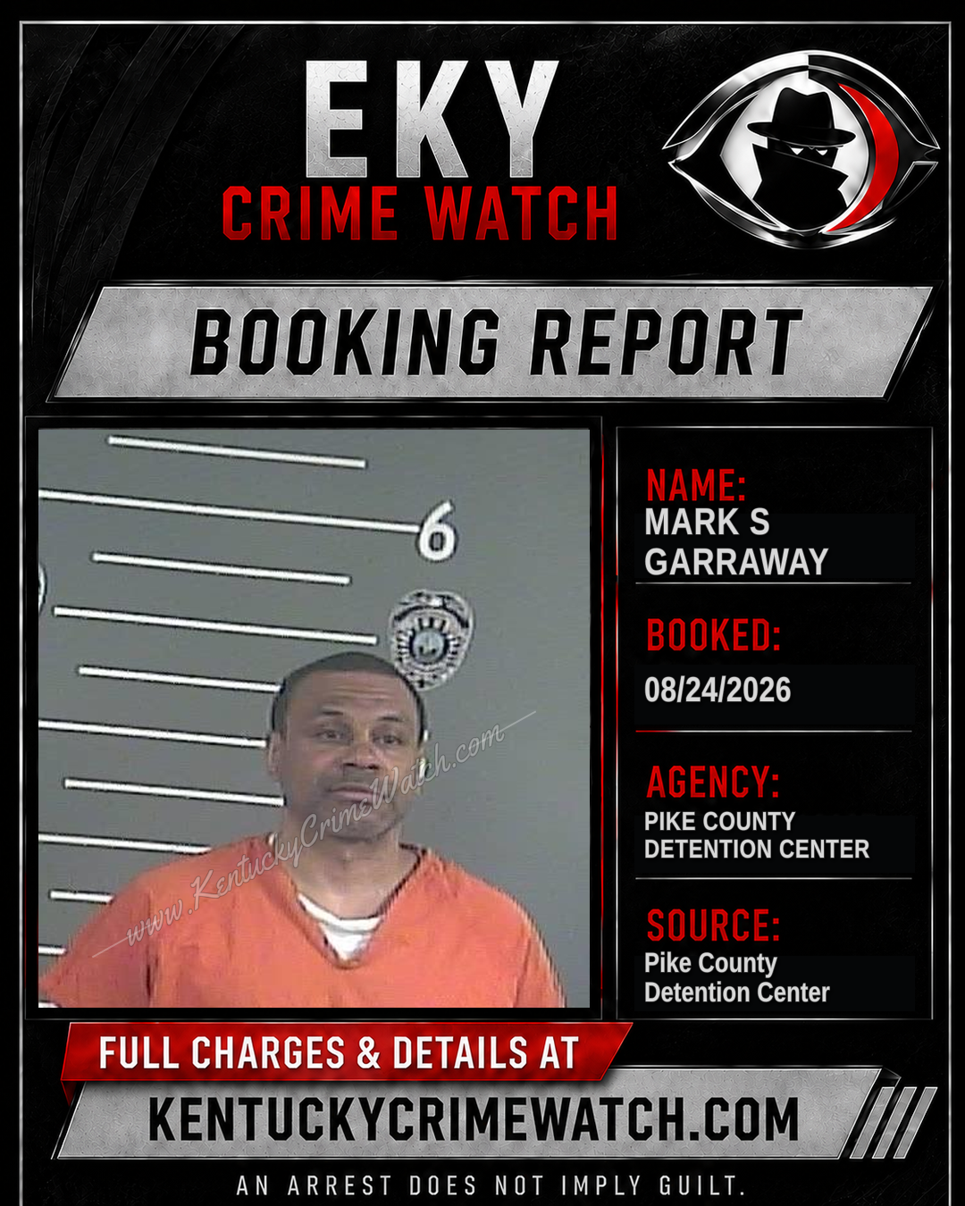 MARK S GARRAWAY booking report card