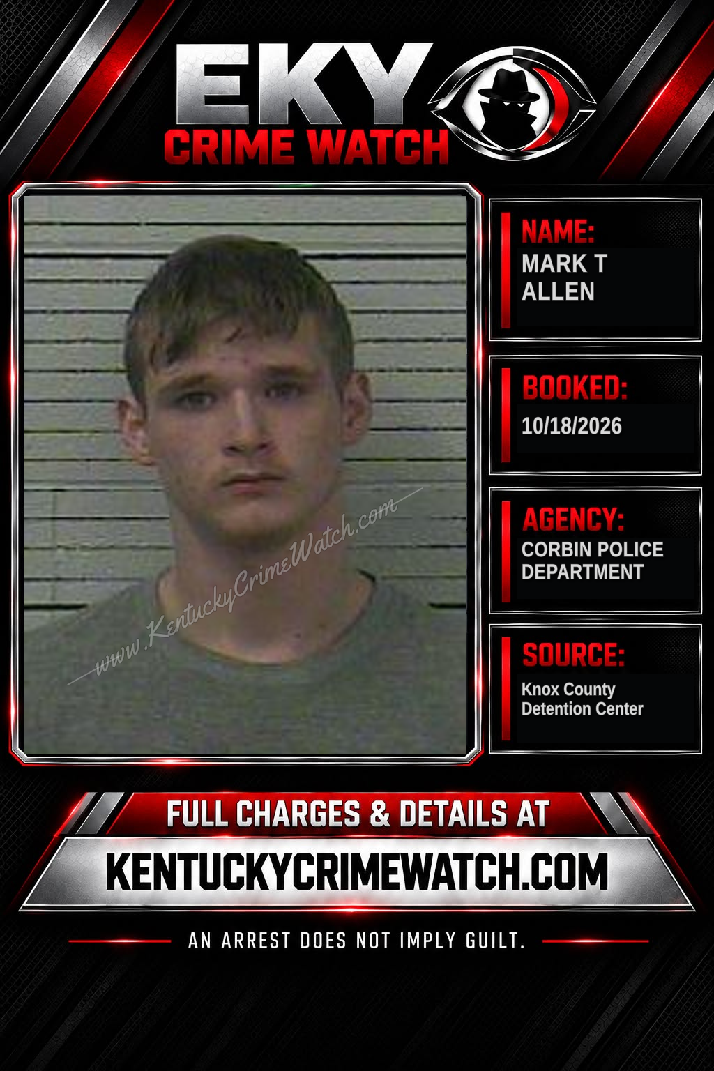 MARK T ALLEN booking image