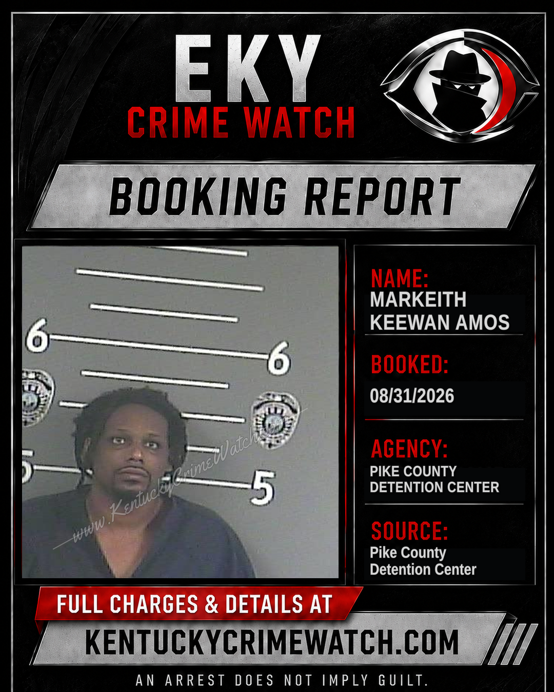 MARKEITH KEEWAN AMOS booking report card