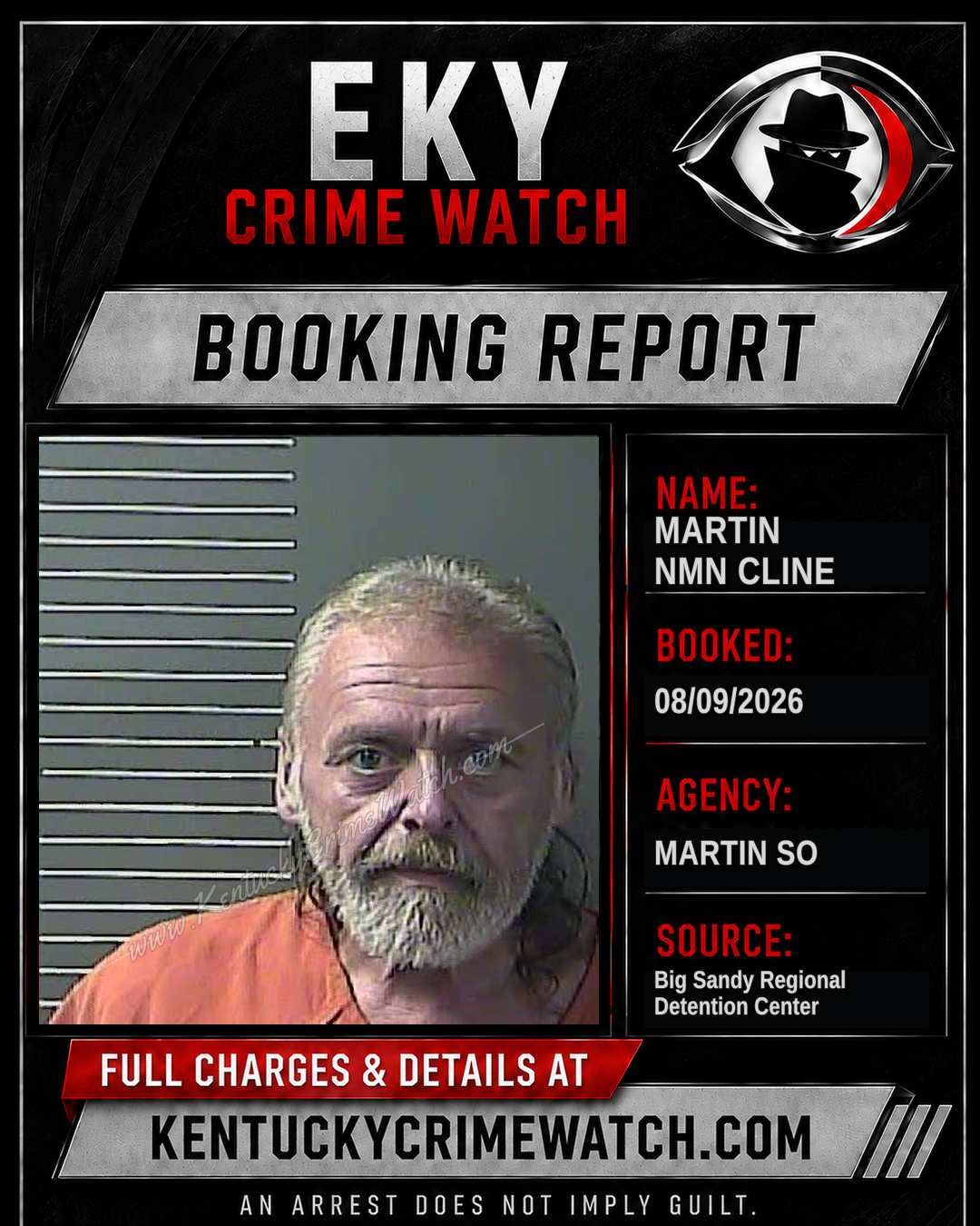 MARTIN NMN CLINE booking report card