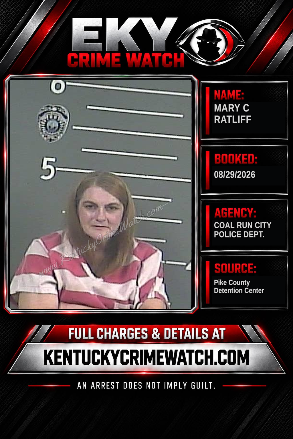 MARY C RATLIFF booking image