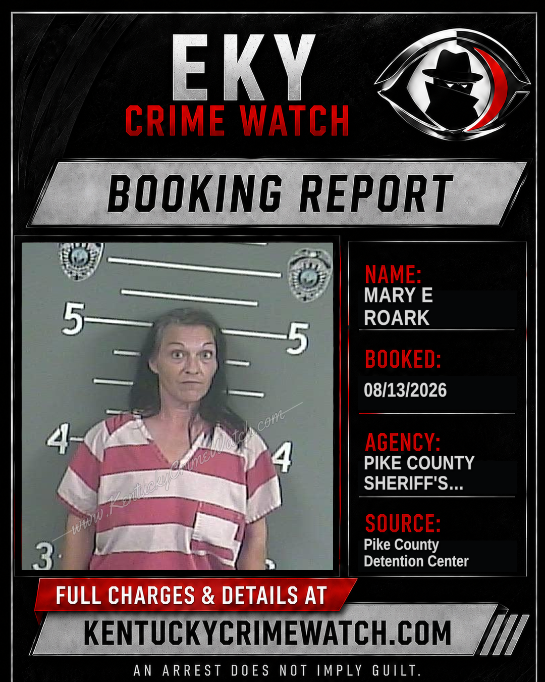 MARY E ROARK booking image