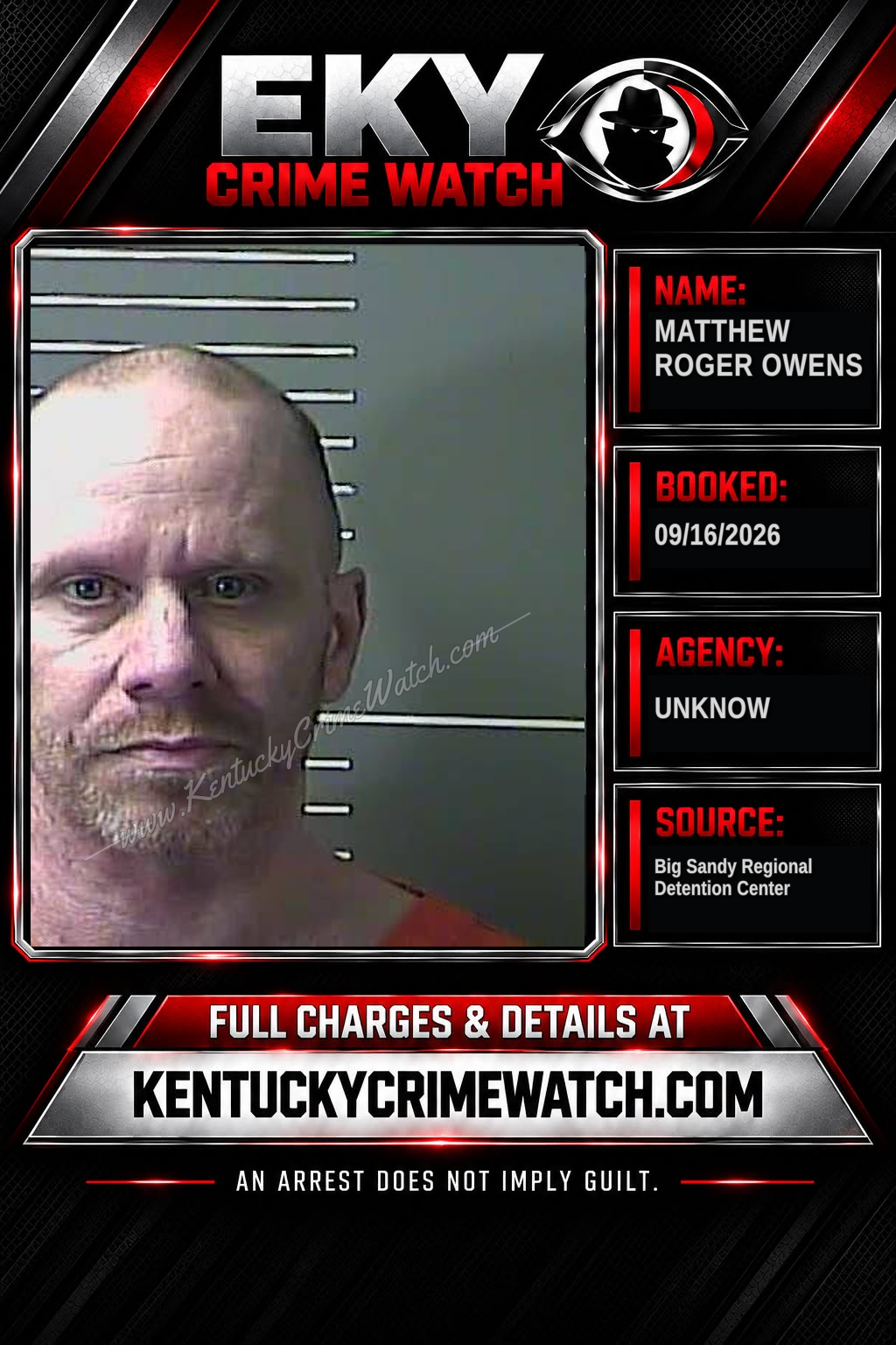MATTHEW ROGER OWENS booking image