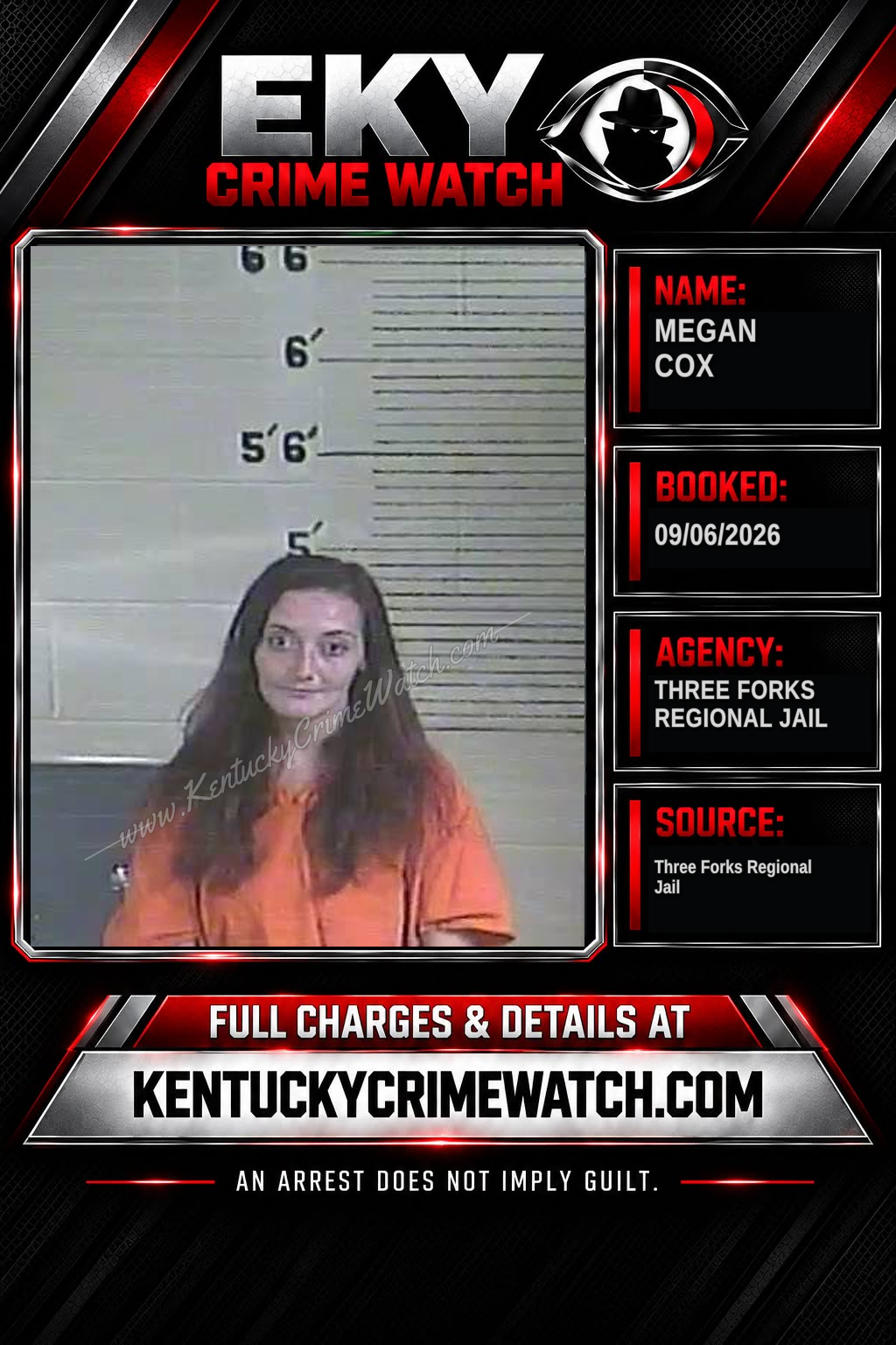 Megan Cox booking image