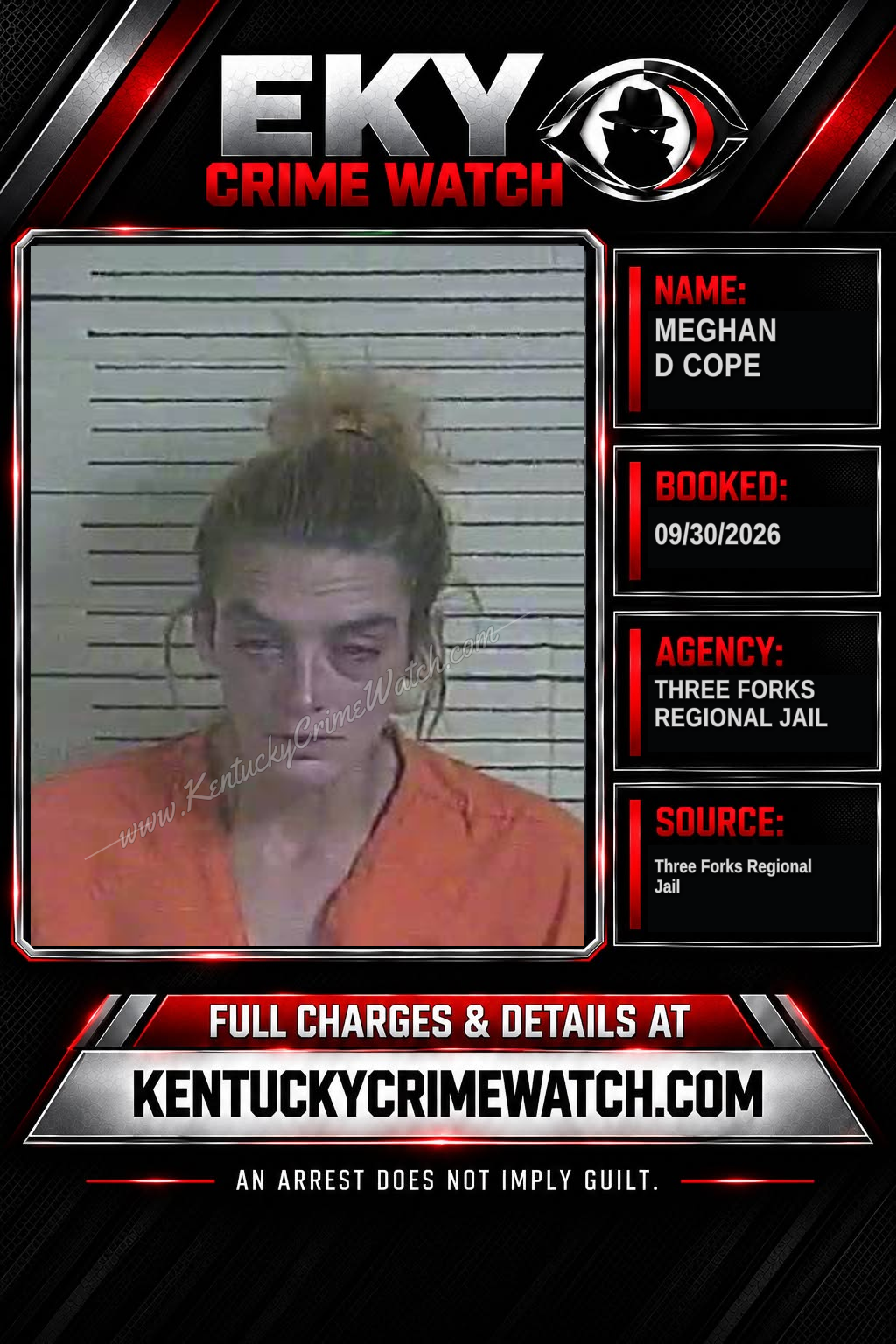 Meghan D Cope booking image