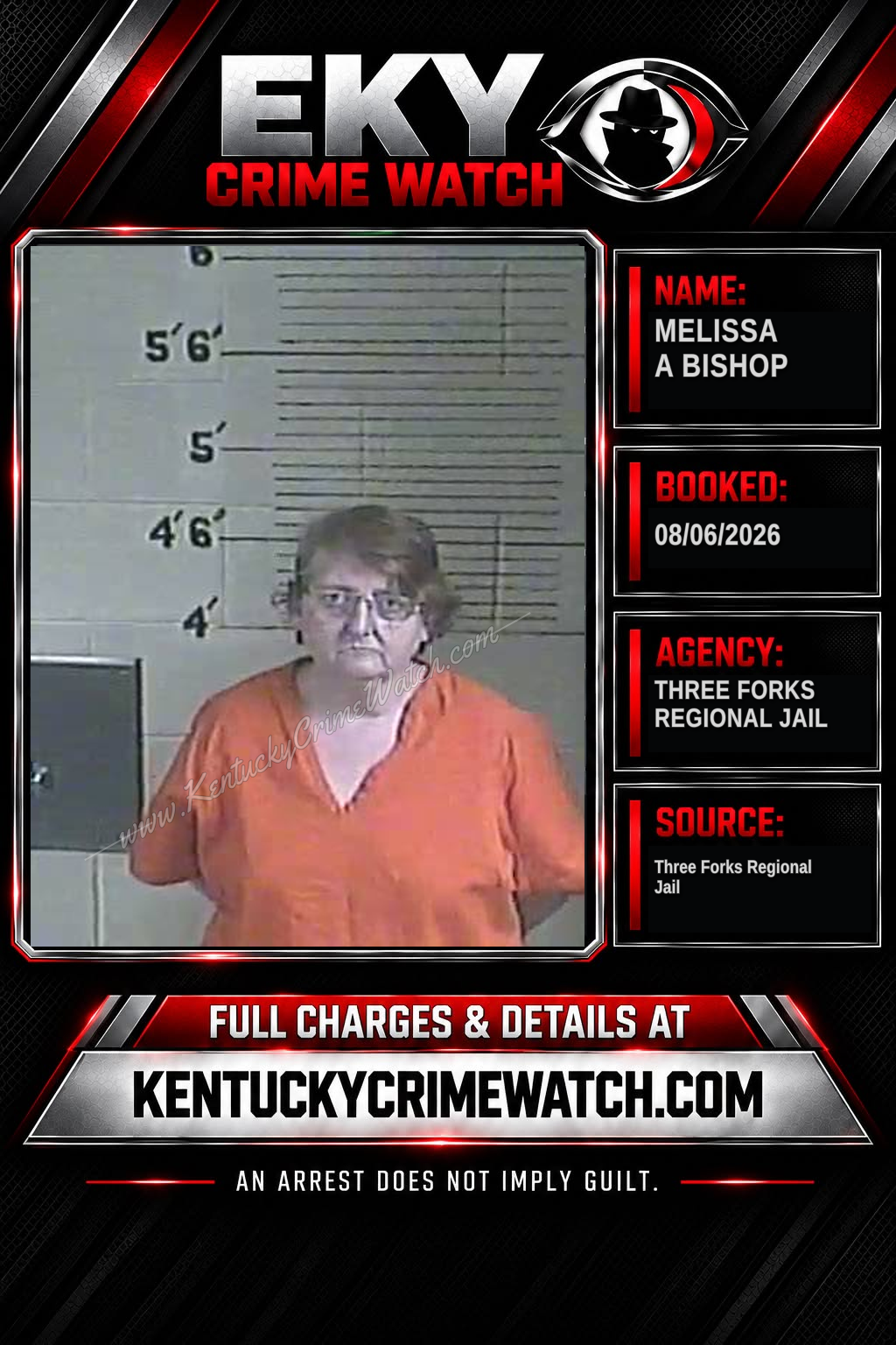 Melissa A Bishop booking image
